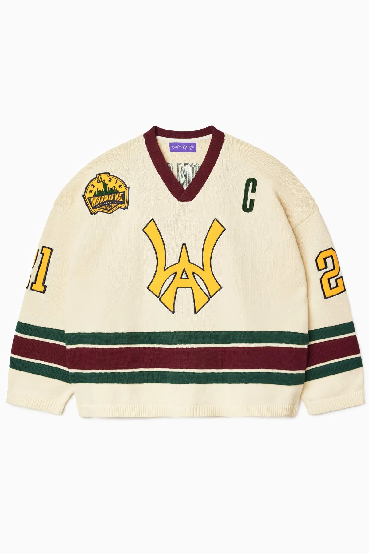 Knit Hockey Jersey - Cream V2 sold by Wisdom of Age