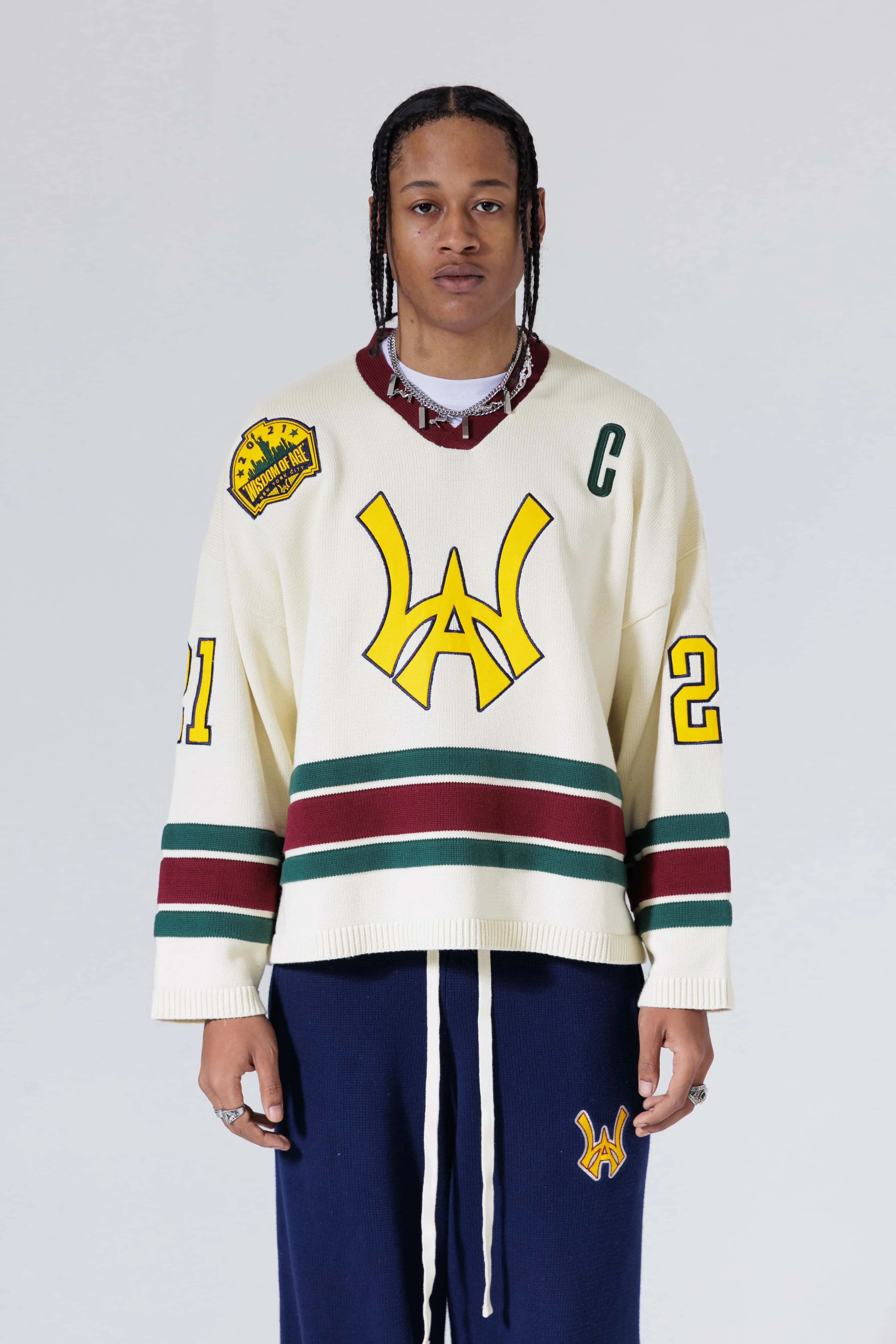 Knit Hockey Jersey - Cream V2 sold by Wisdom of Age product image thumbnail 3