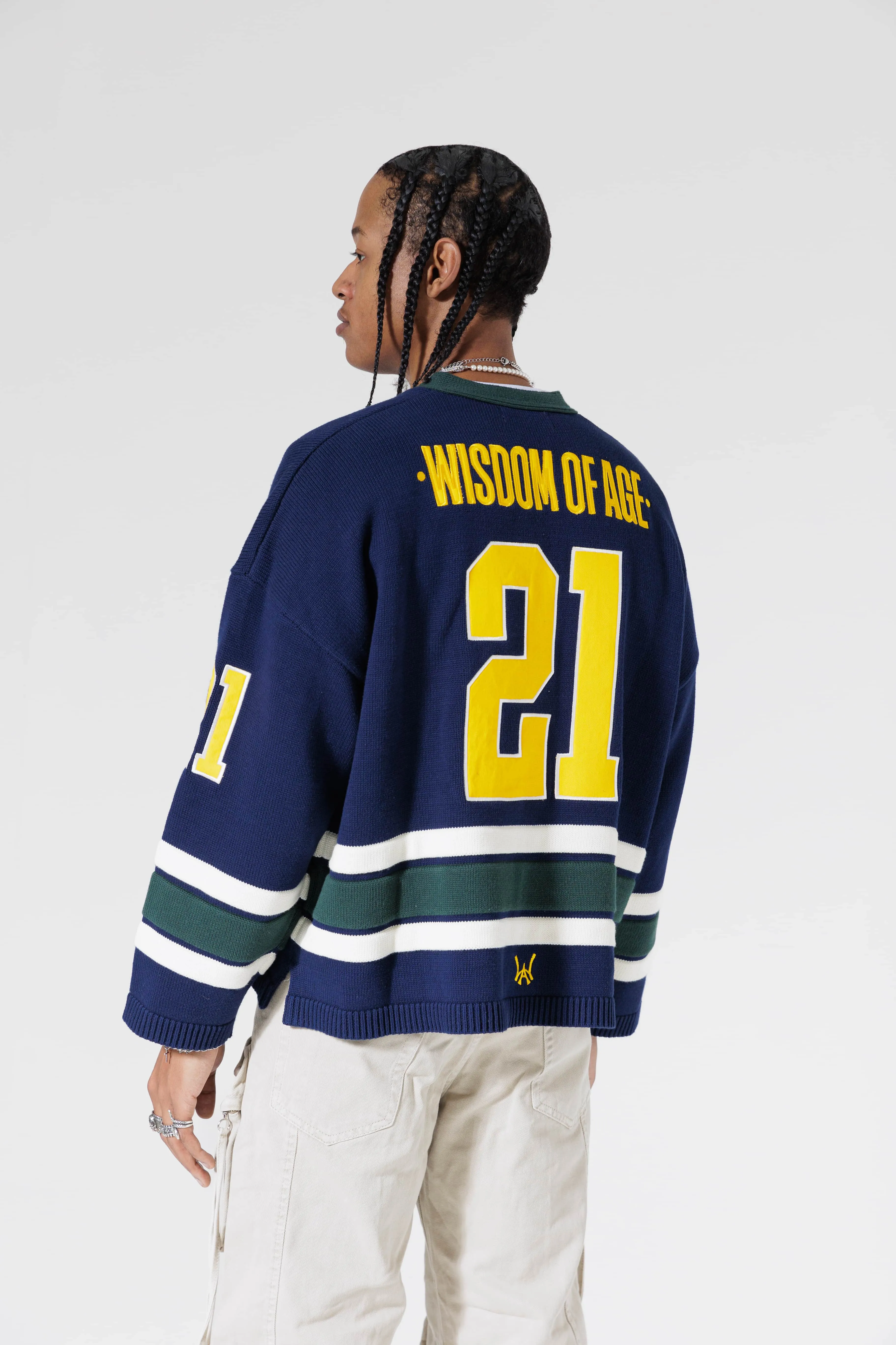Knit Hockey Jersey - Navy sold by Wisdom of Age product image thumbnail 5