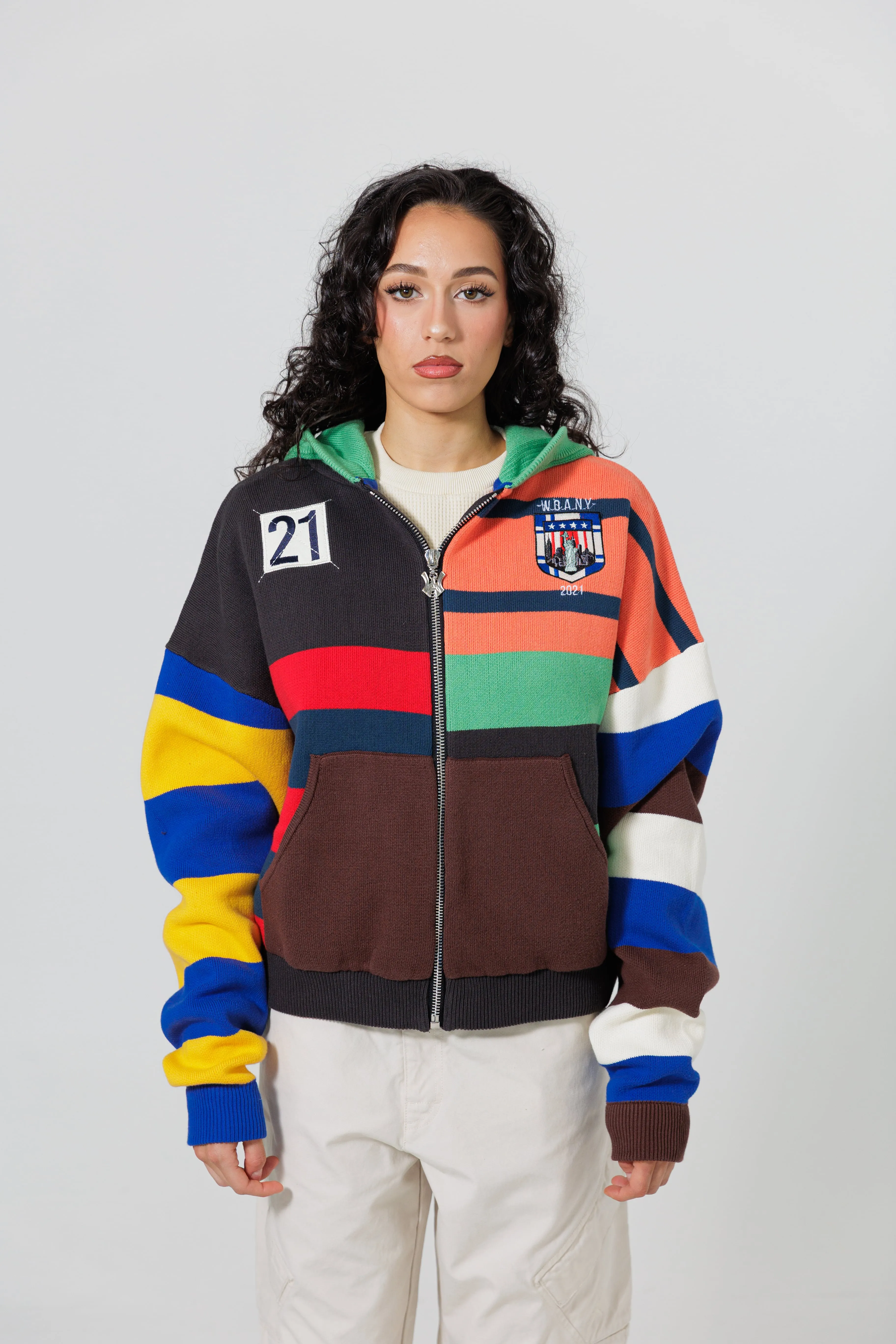 Clinton Rugby Knit Hoodie - Multi V2 sold by Wisdom of Age product image thumbnail 4