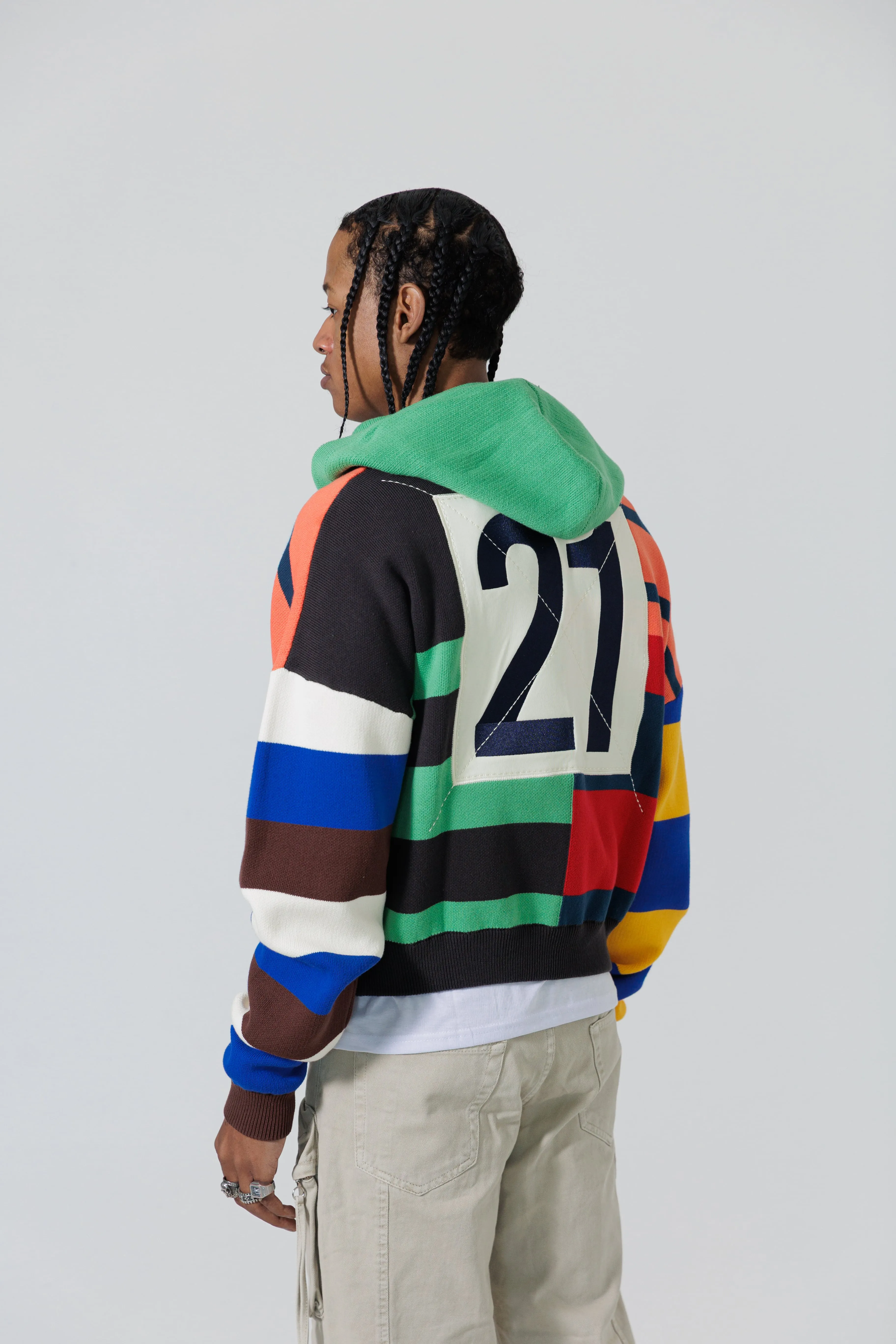 Clinton Rugby Knit Hoodie - Multi V2 sold by Wisdom of Age product image thumbnail 5