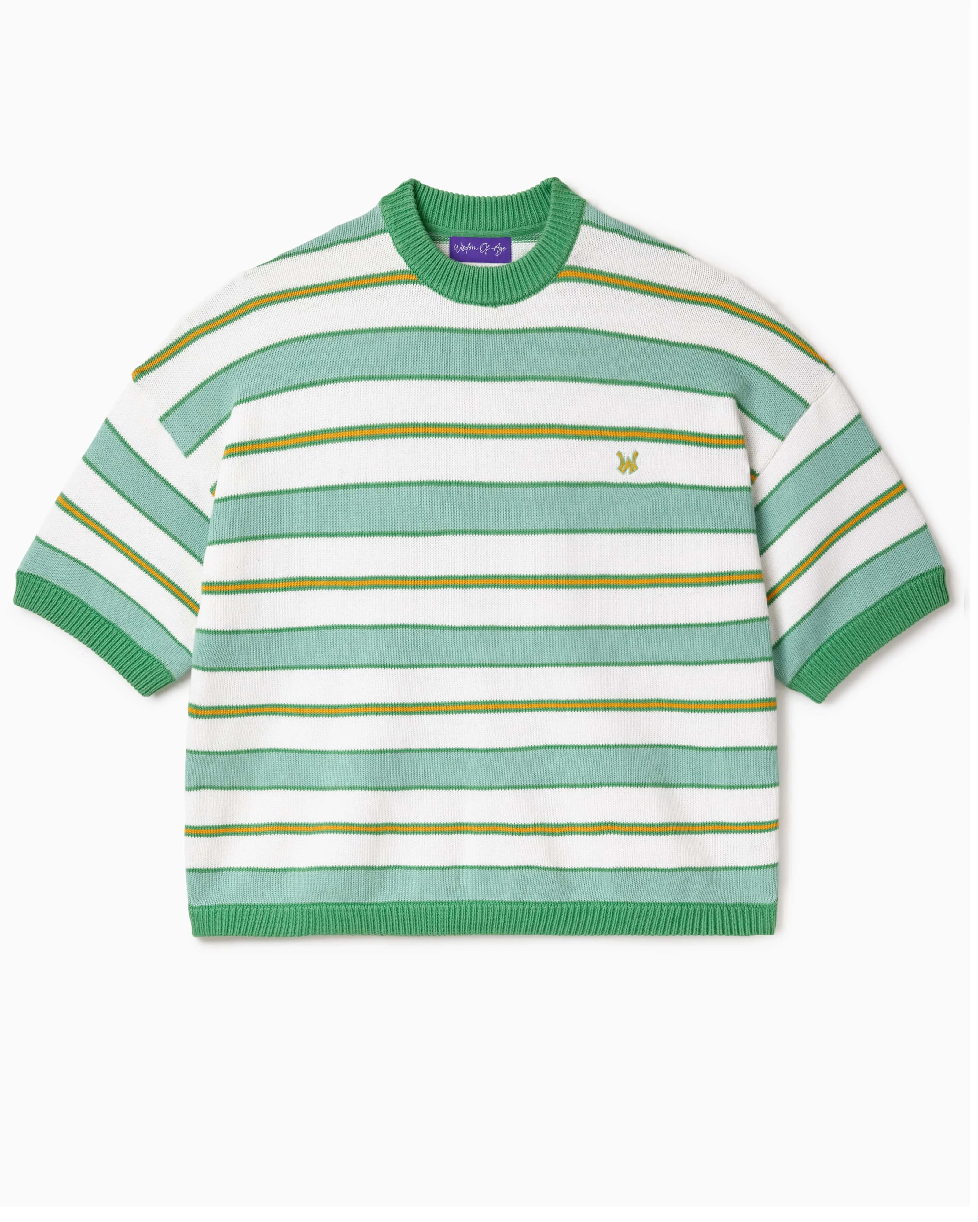 Knit Stripe T-Shirt- Lemon Lime sold by Wisdom of Age product image thumbnail 3