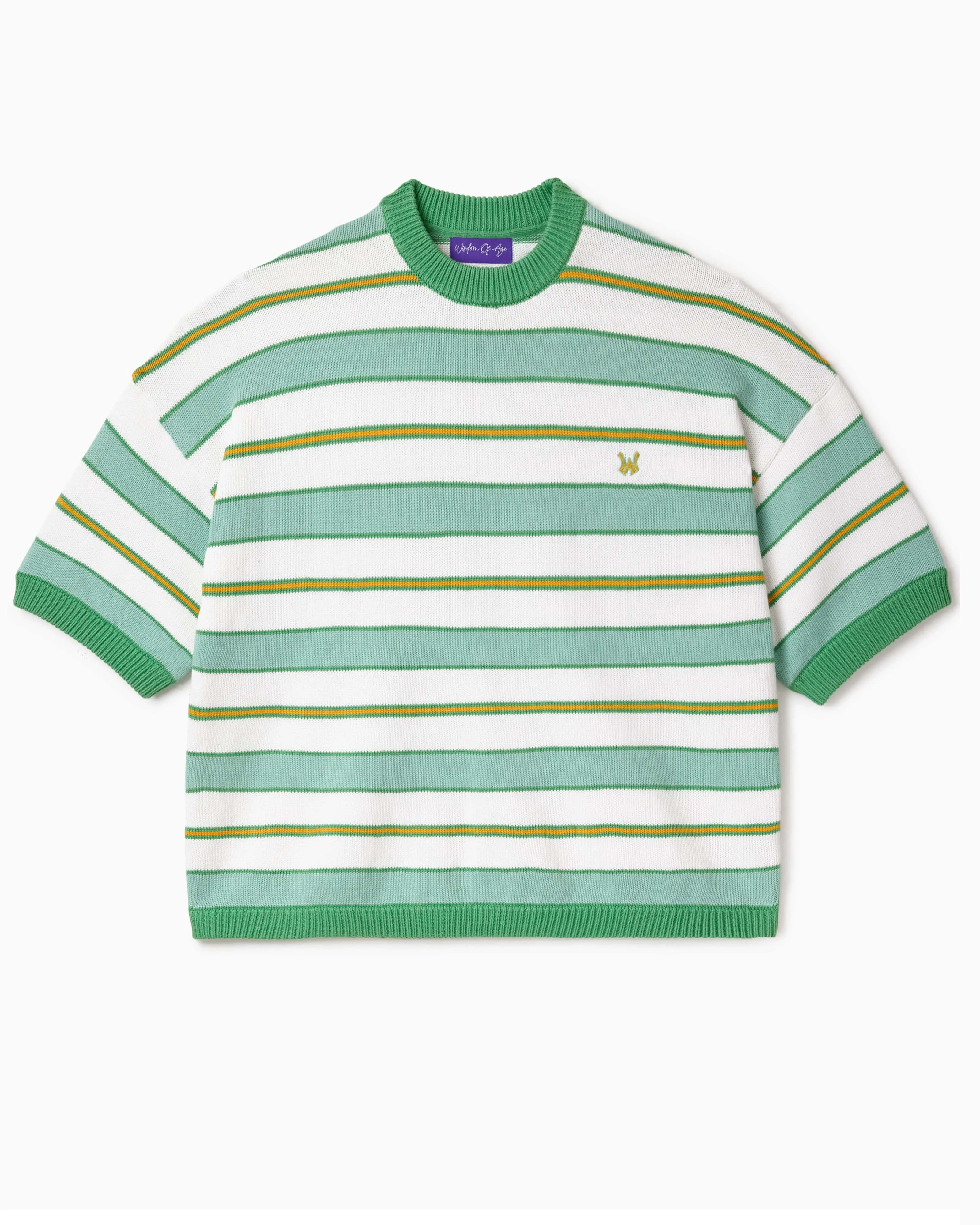 Knit Stripe T-Shirt- Lemon Lime sold by Wisdom of Age