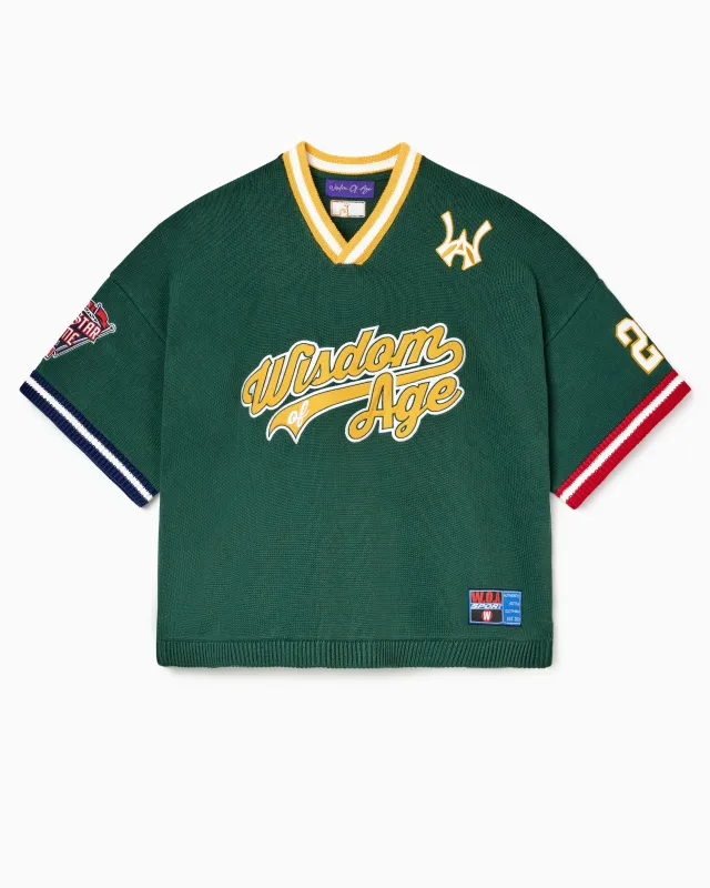 Knit Baseball Batting Jersey- Green & Yellow sold by Wisdom of Age
