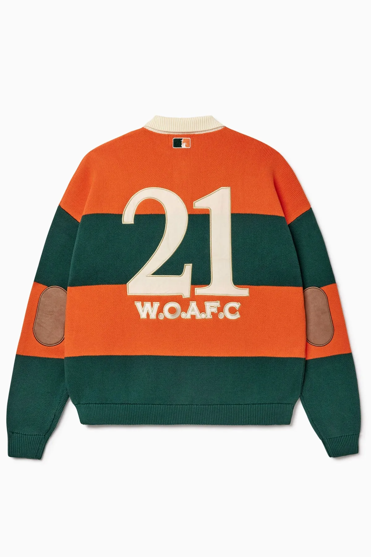 Bleecker Rugby Polo LS - Orange & Green sold by Wisdom of Age product image thumbnail 2