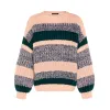Louise Stripe Balloon Sleeve Jumper - Bottle Green sold by Cara & The Sky