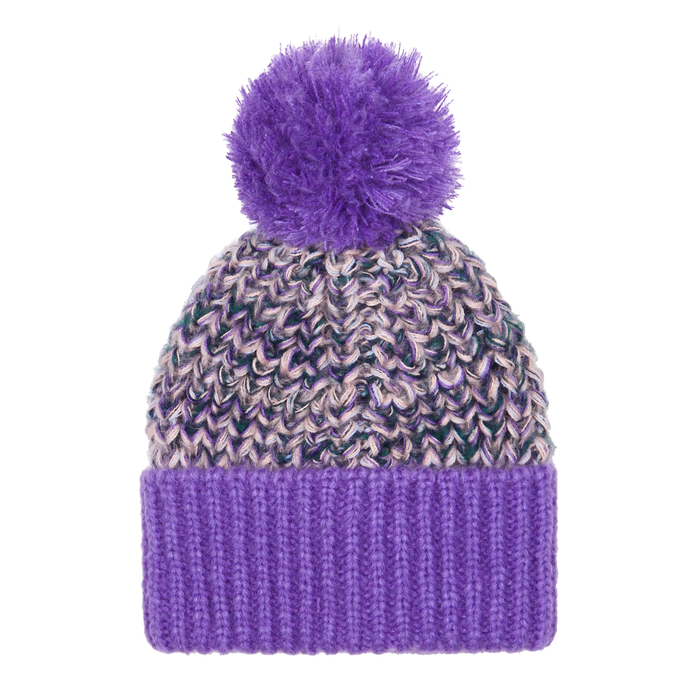 Lolly Twist Beanie Bobble Hat - Purple sold by Cara & The Sky product image thumbnail 2