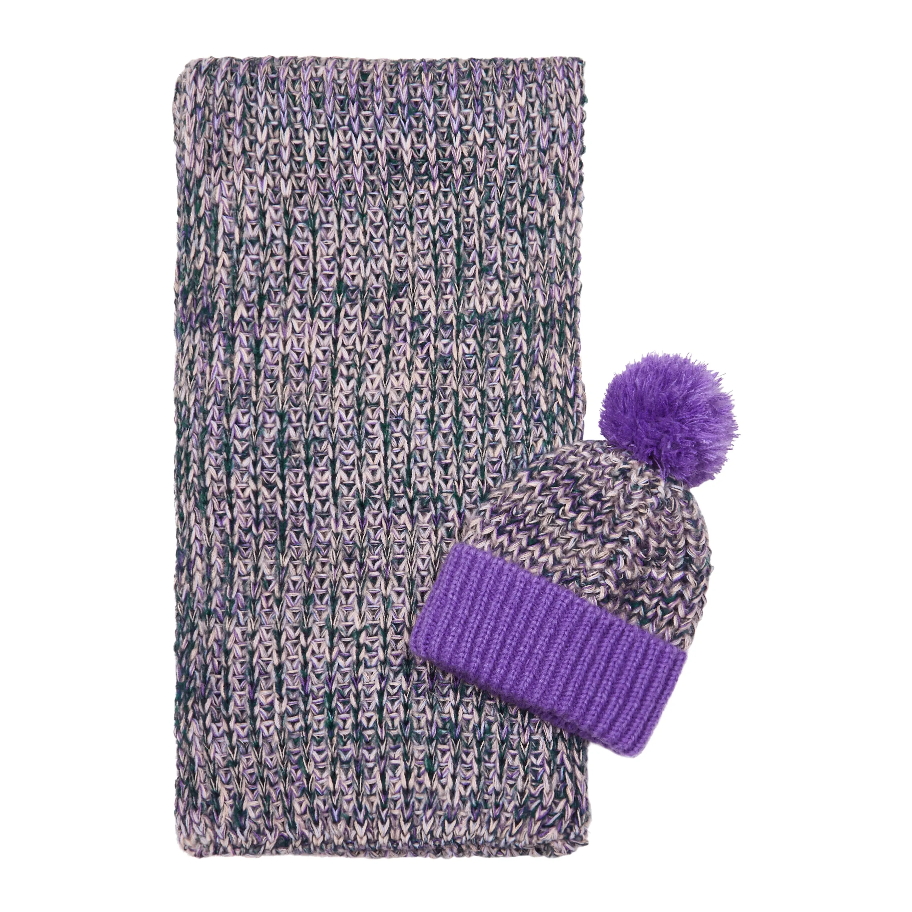 Lolly Twist Beanie Bobble Hat - Purple sold by Cara & The Sky product image thumbnail 4