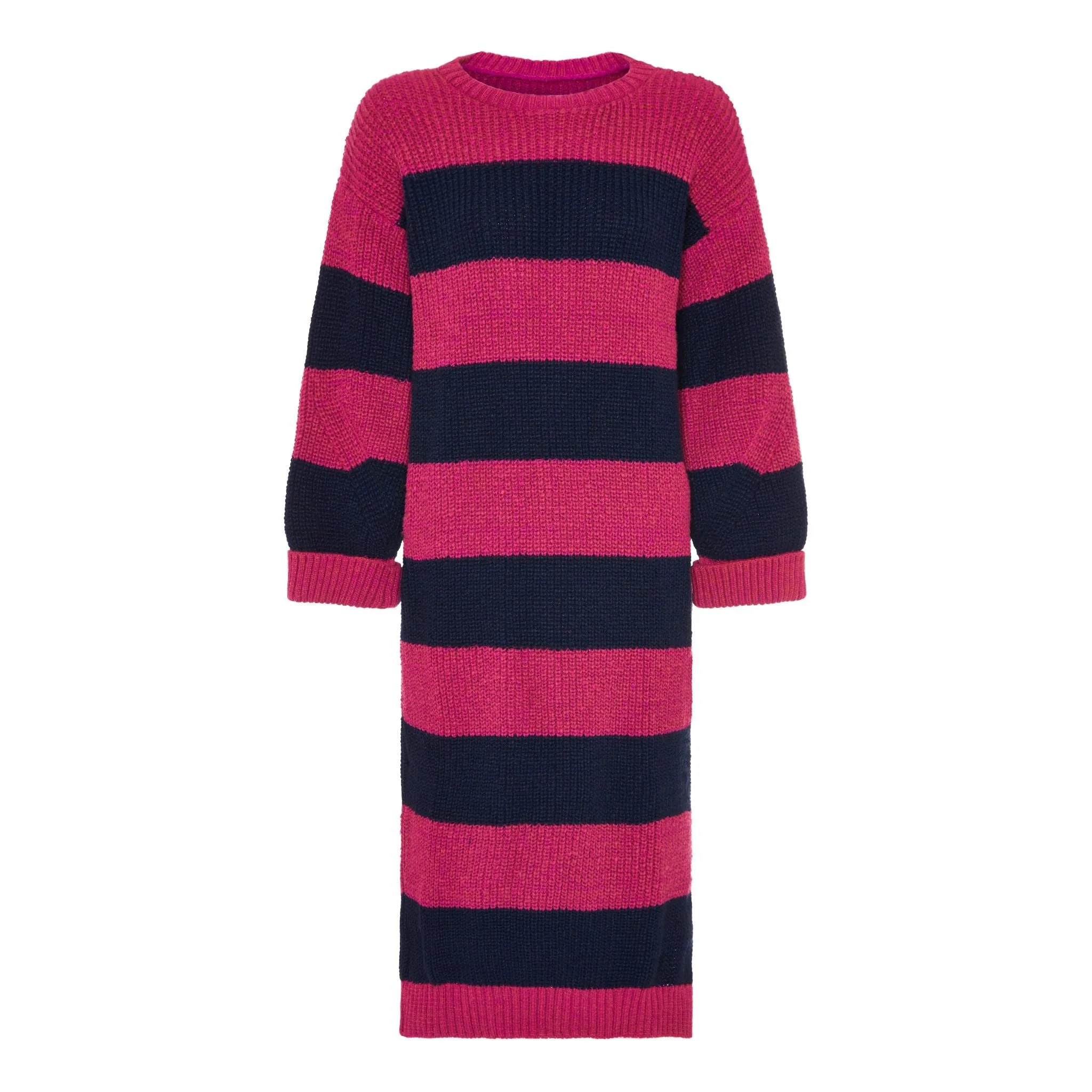 Antonia Chunky Stripe Midi Dress - Navy sold by Cara & The Sky product image thumbnail 3