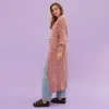 RESALE | Alex Cable Balloon Sleeve Maxi Cardigan - Dusky Pink sold by Cara & The Sky