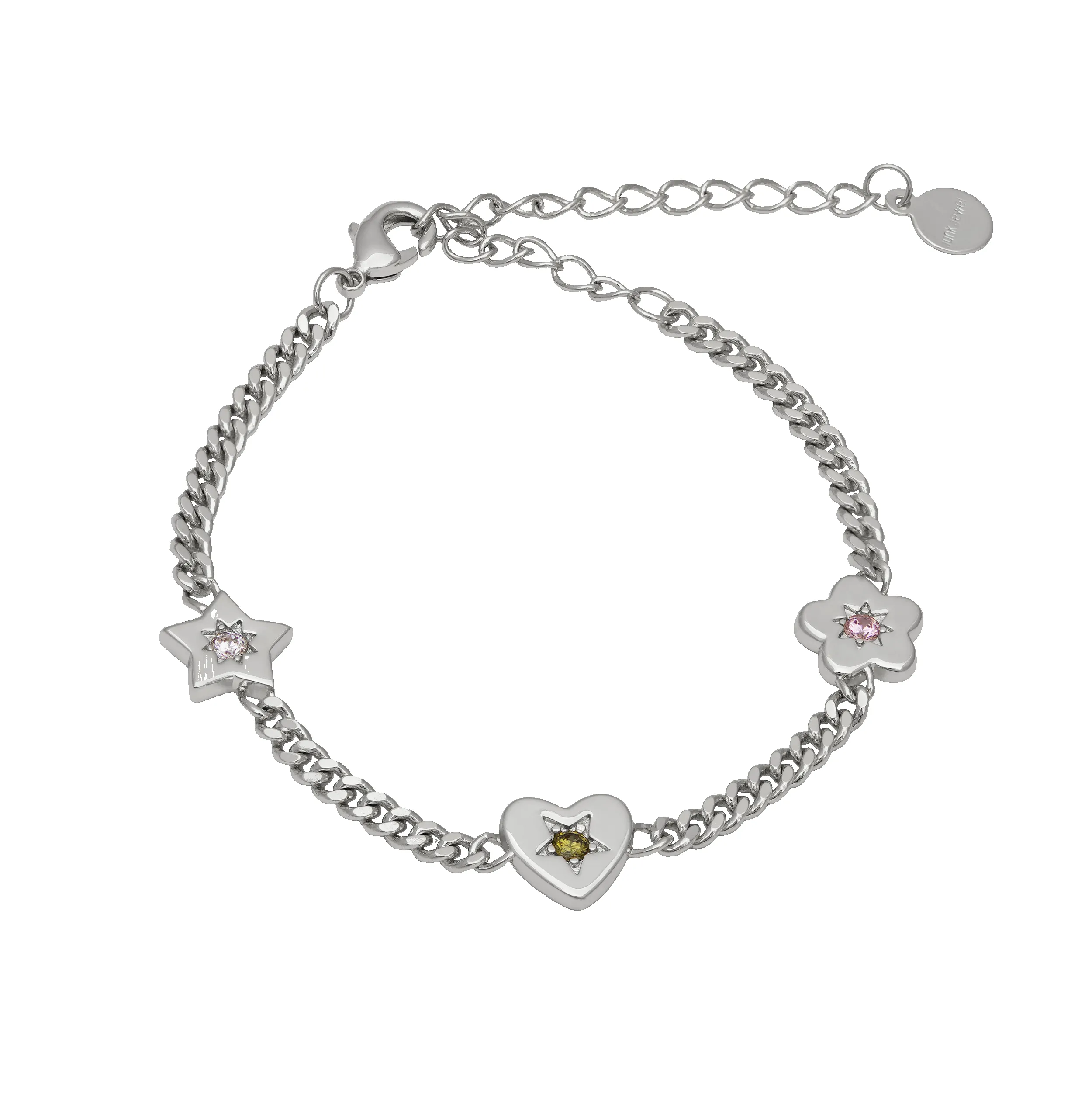 Retro Gemstone Charm Bracelet sold by Cara & The Sky product image thumbnail 3