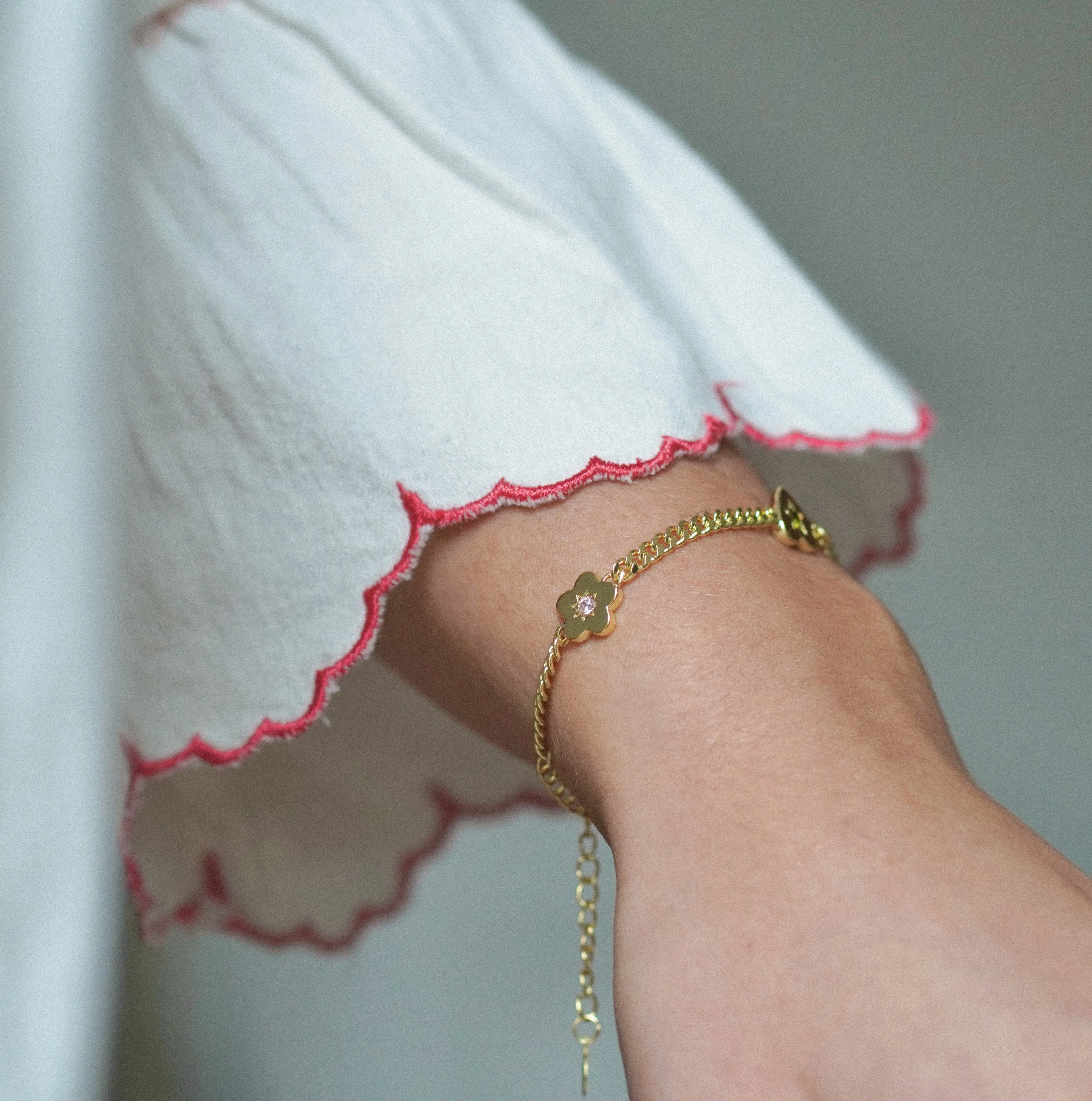 Retro Gemstone Charm Bracelet sold by Cara & The Sky product image thumbnail 4