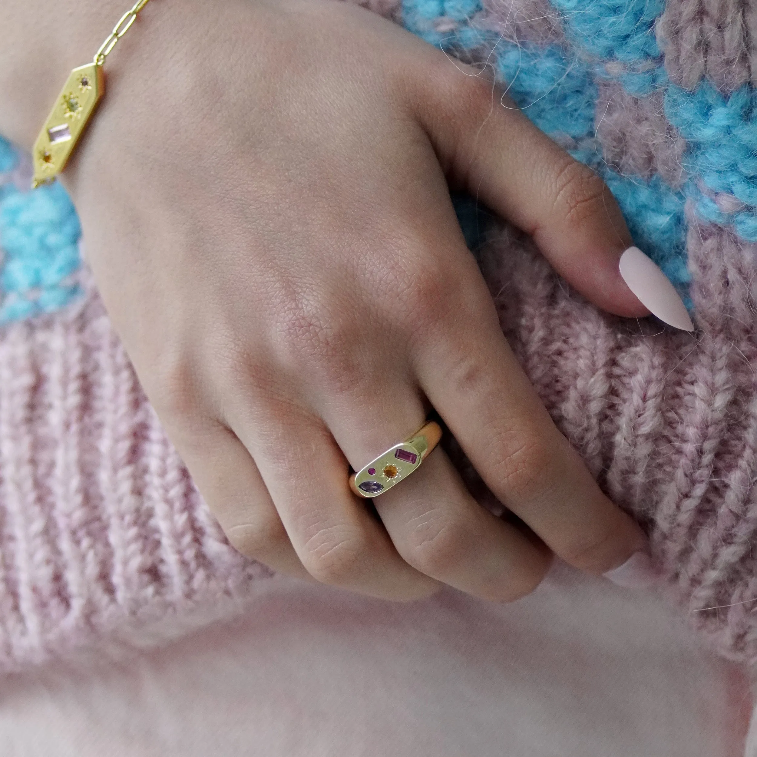 Kaleidoscope Gemstone Ring sold by Cara & The Sky product image thumbnail 5