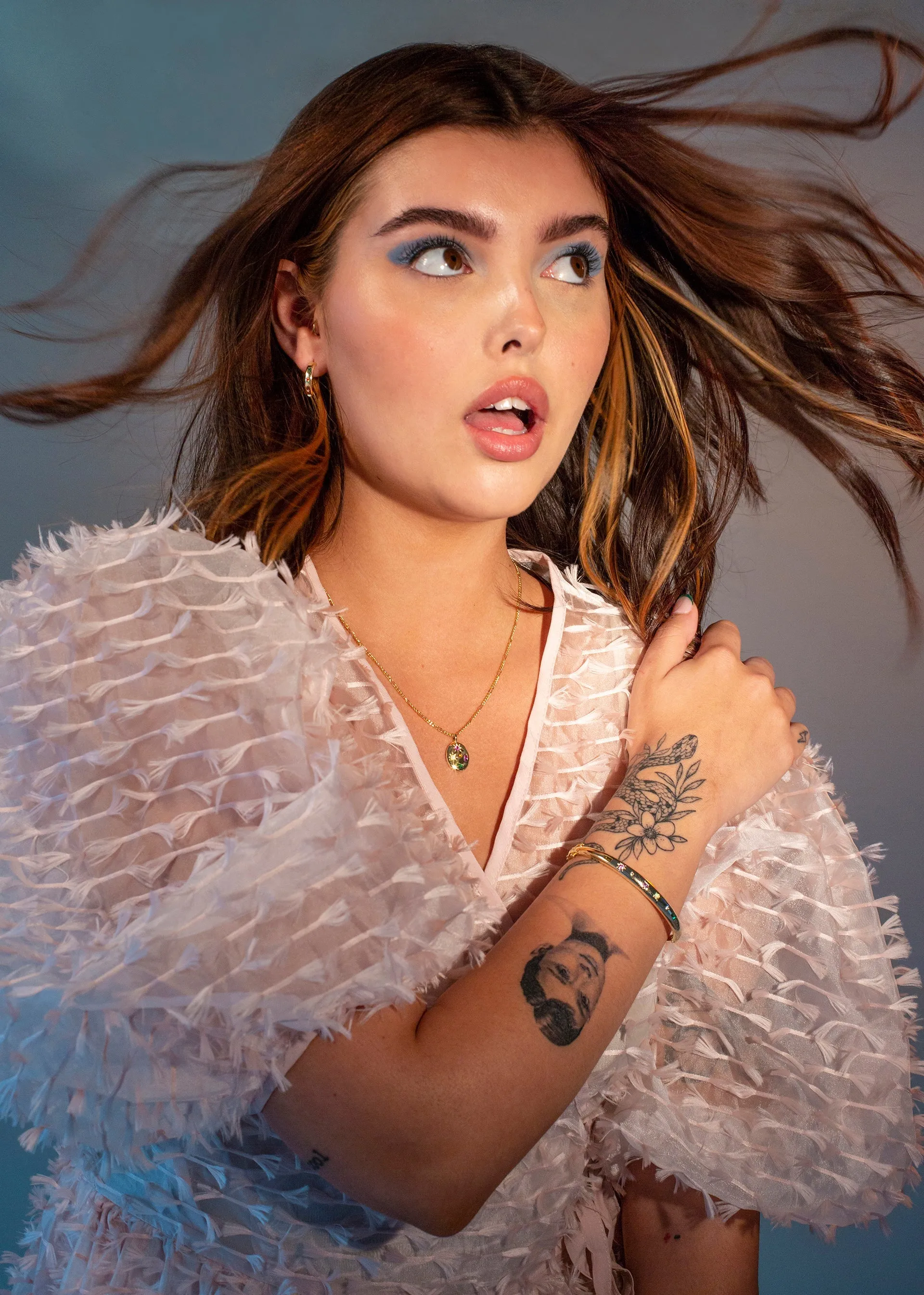 Kaleidoscope Gemstone Bangle sold by Cara & The Sky product image thumbnail 4