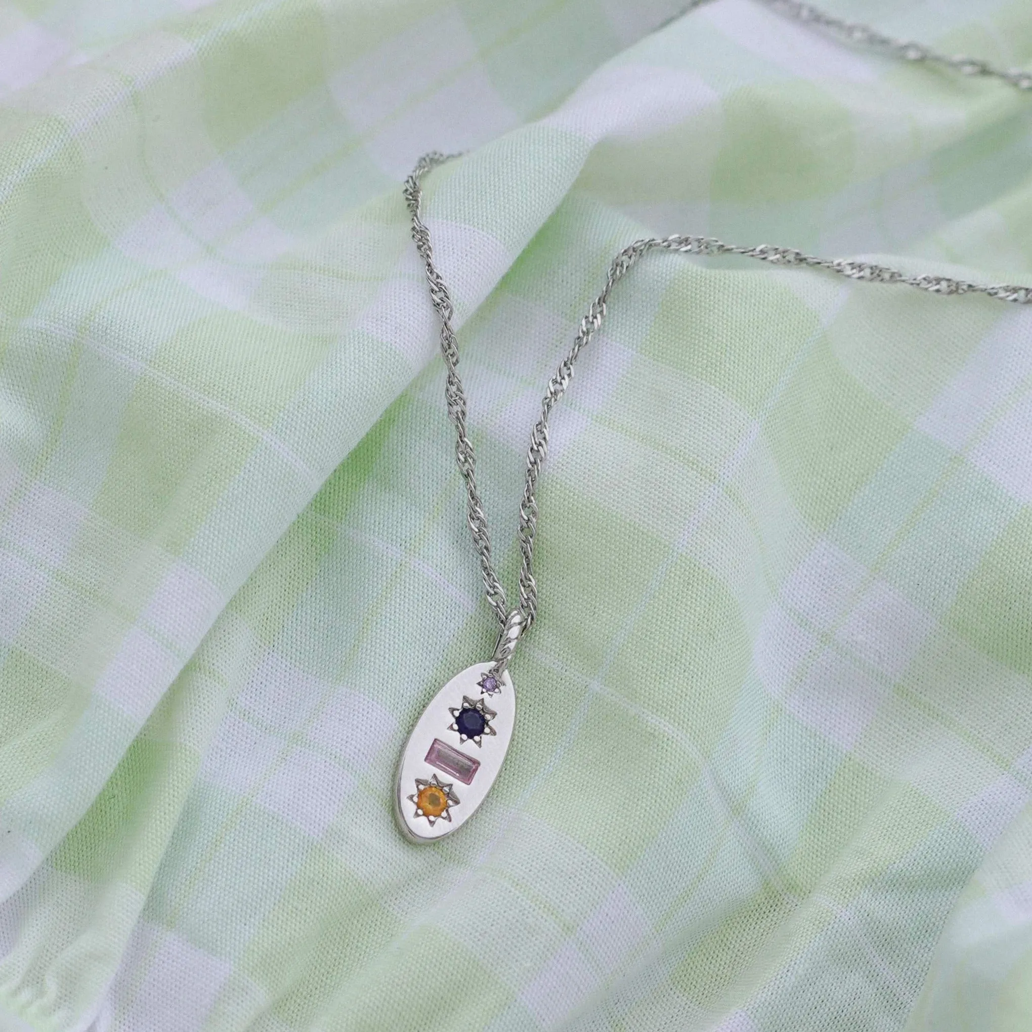 Midnight Gemstone Charm Necklace sold by Cara & The Sky product image thumbnail 4