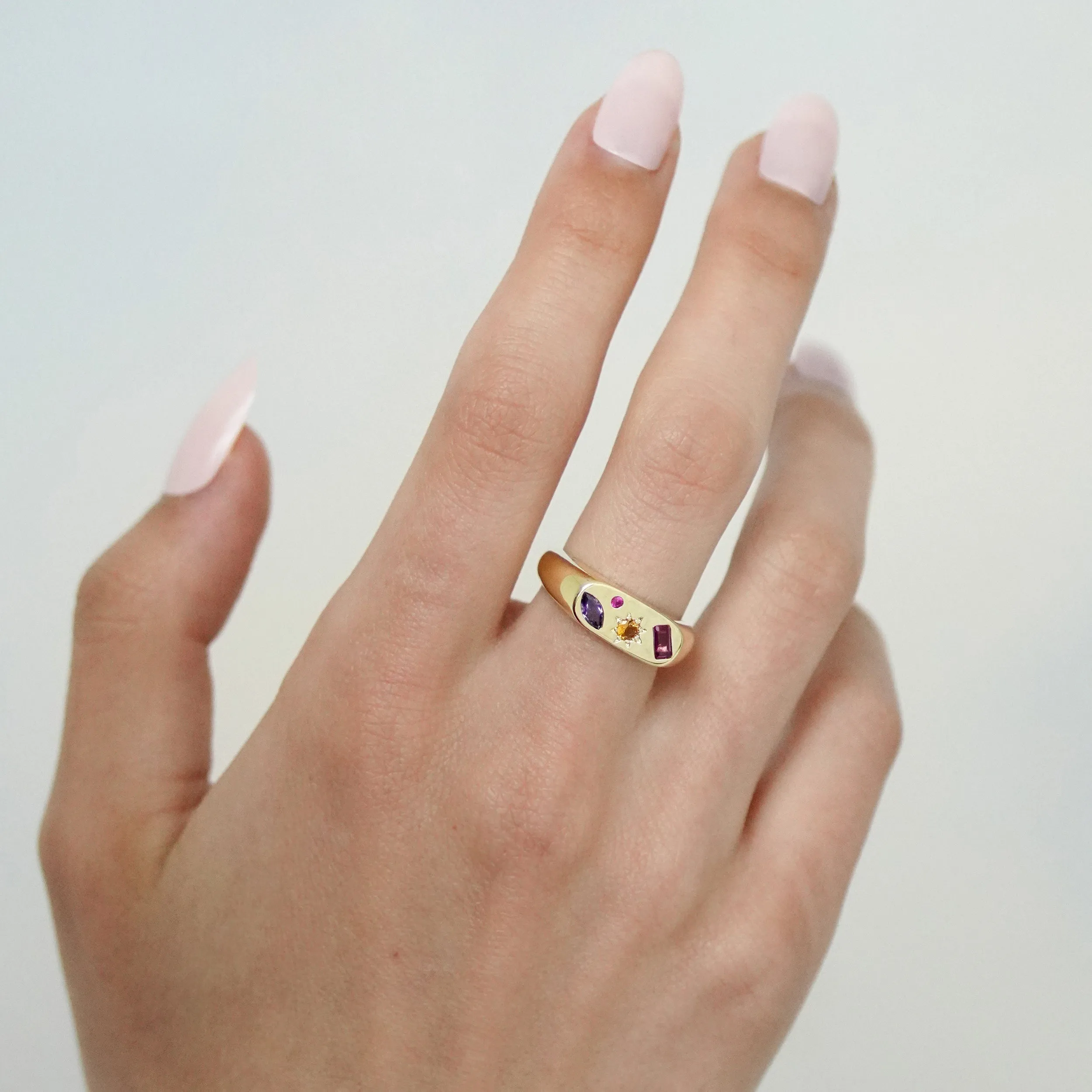 Kaleidoscope Gemstone Ring Gold sold by Cara & The Sky product image thumbnail 2