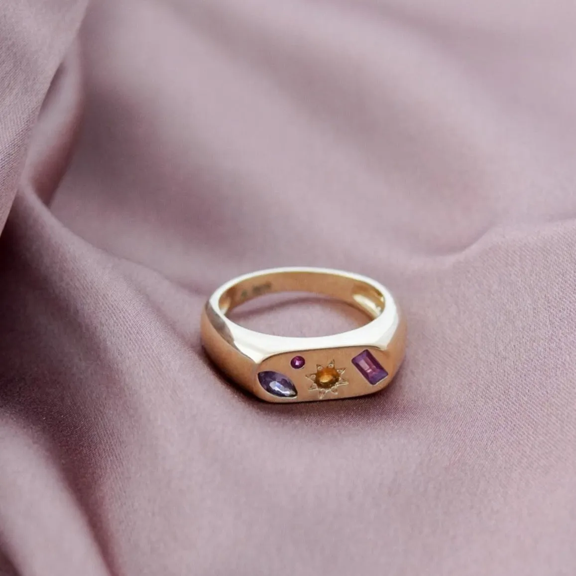 Kaleidoscope Gemstone Ring Gold sold by Cara & The Sky product image thumbnail 3