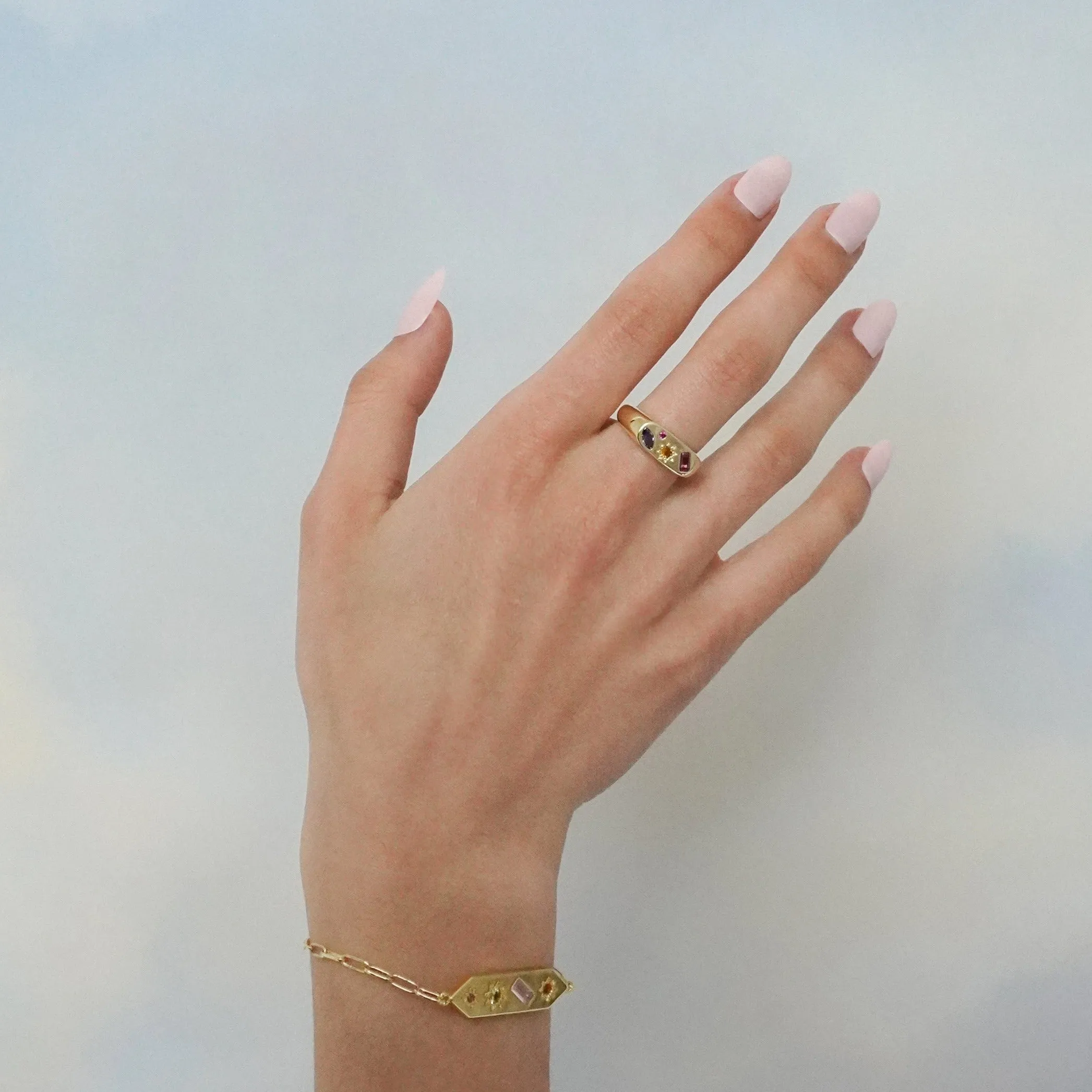 Kaleidoscope Gemstone Ring Gold sold by Cara & The Sky product image thumbnail 4