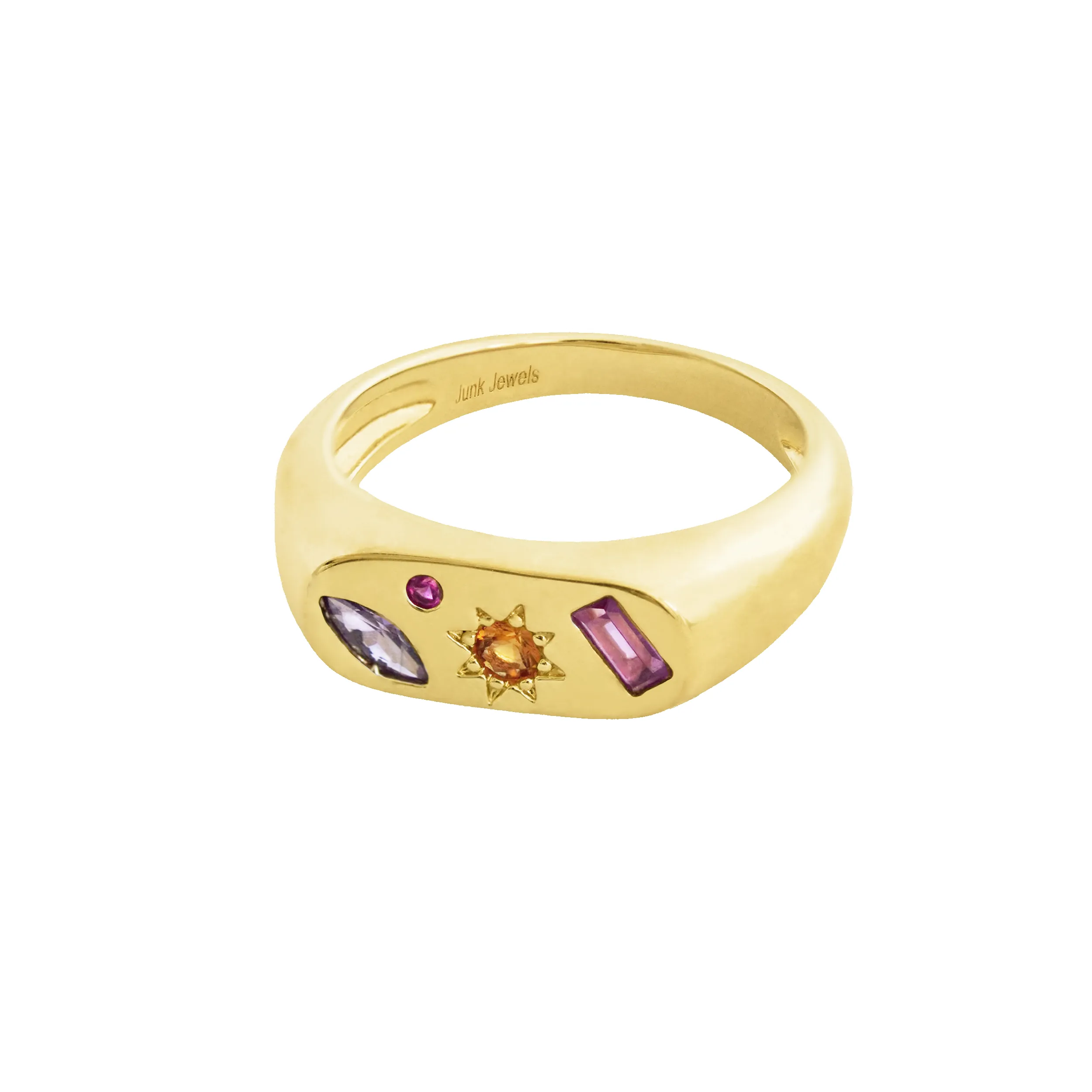 Kaleidoscope Gemstone Ring Gold sold by Cara & The Sky
