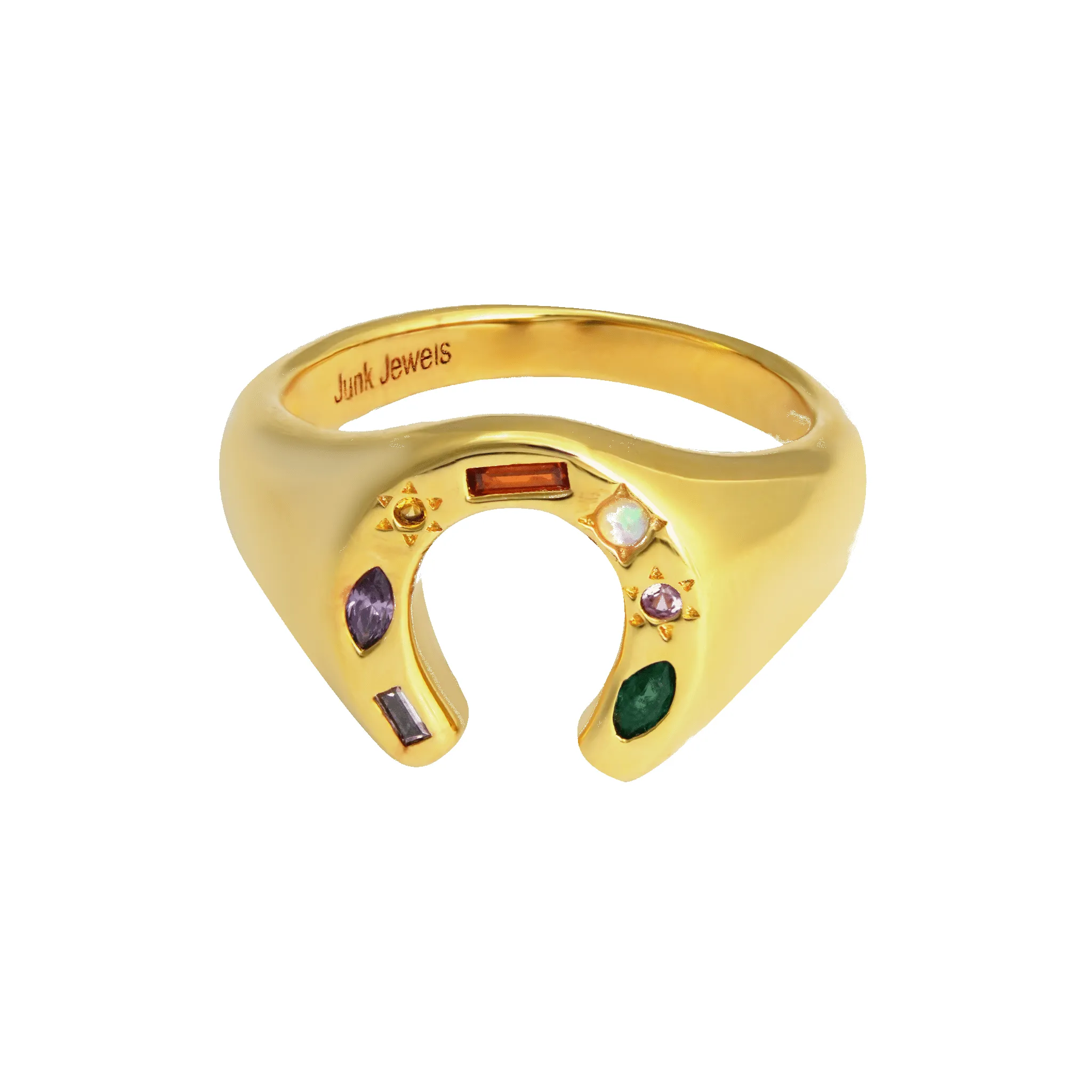 Kaleidoscope Lucky Charm Signet Ring sold by Cara & The Sky