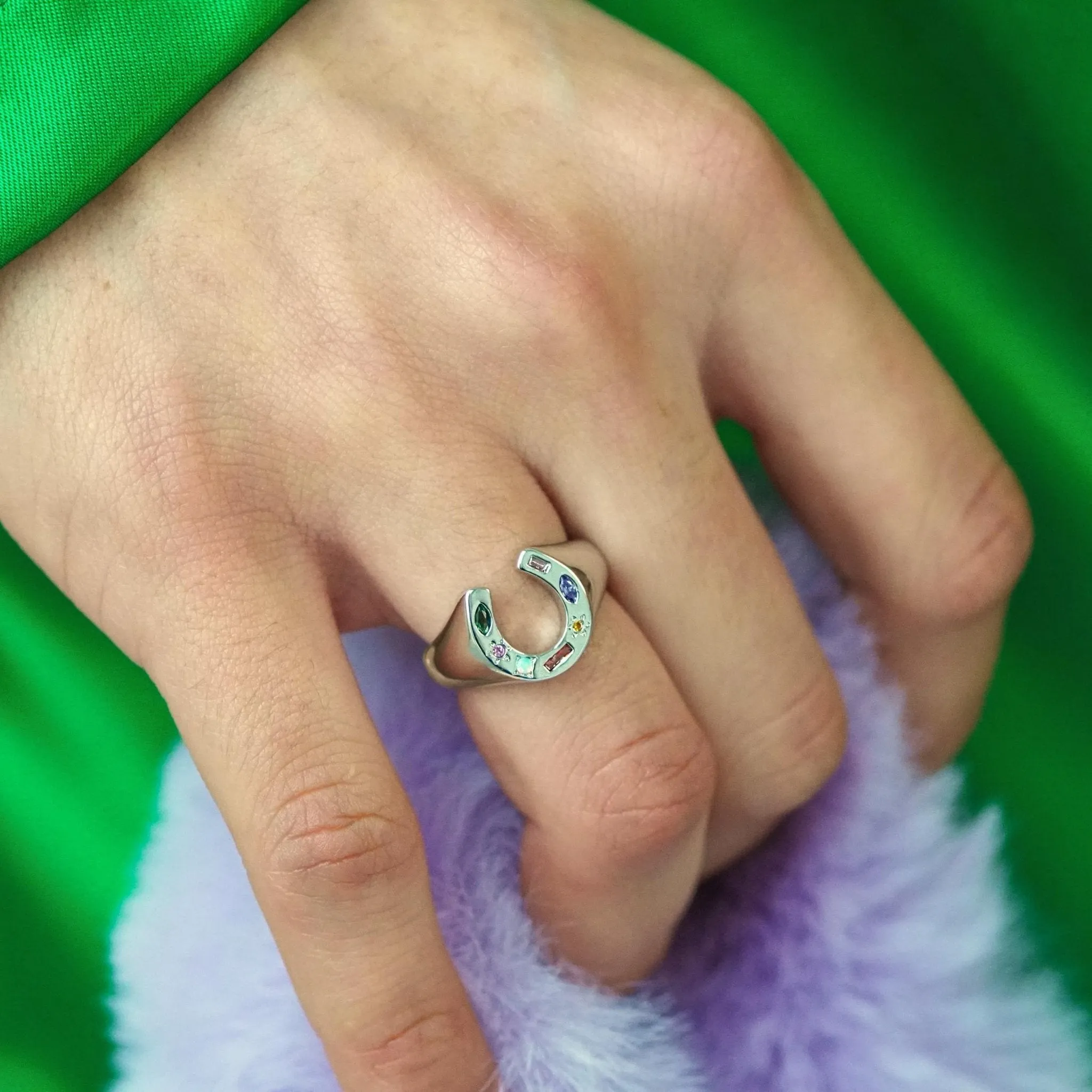 Kaleidoscope Lucky Charm Signet Ring sold by Cara & The Sky product image thumbnail 5