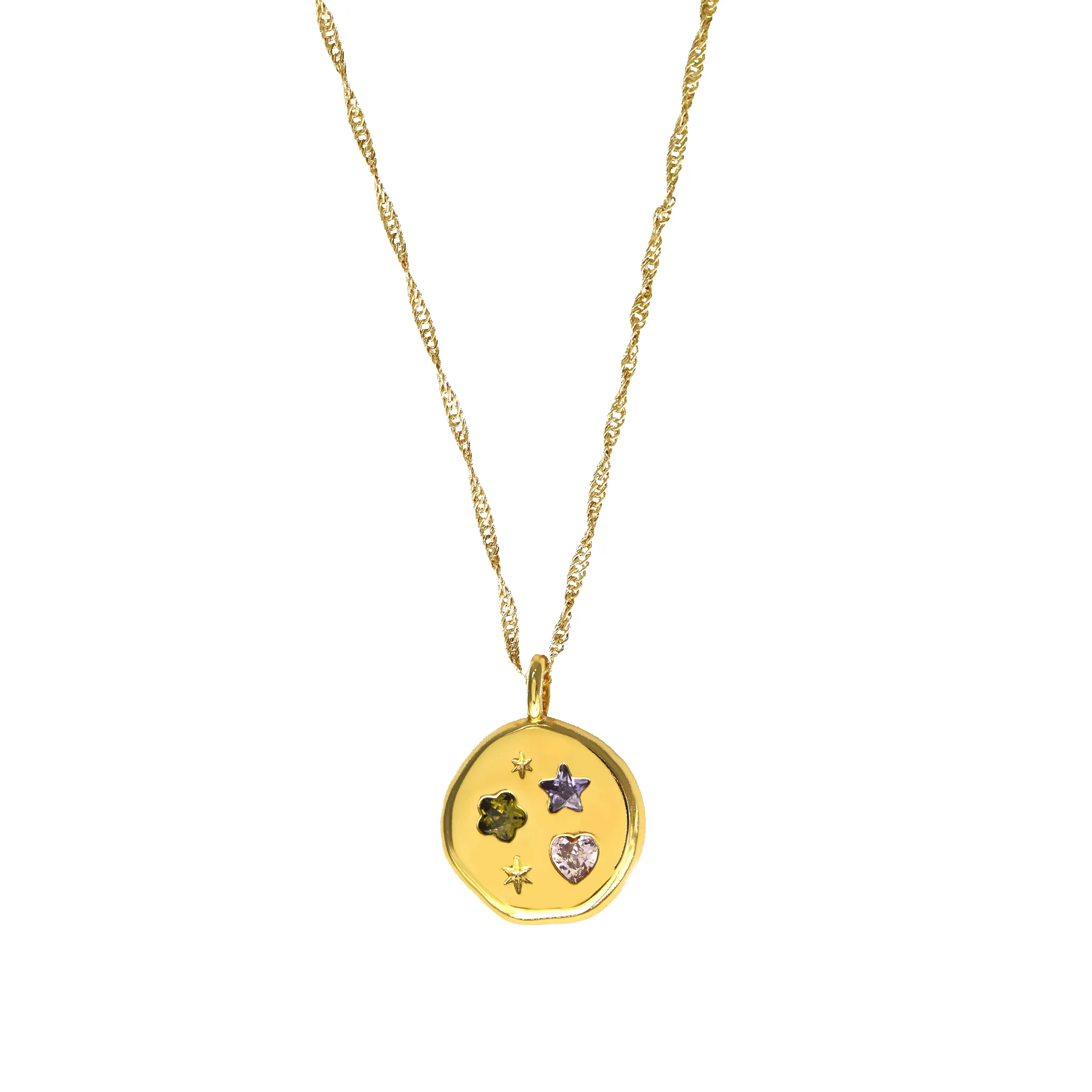 Jewelled Dreams Disc Necklace sold by Cara & The Sky