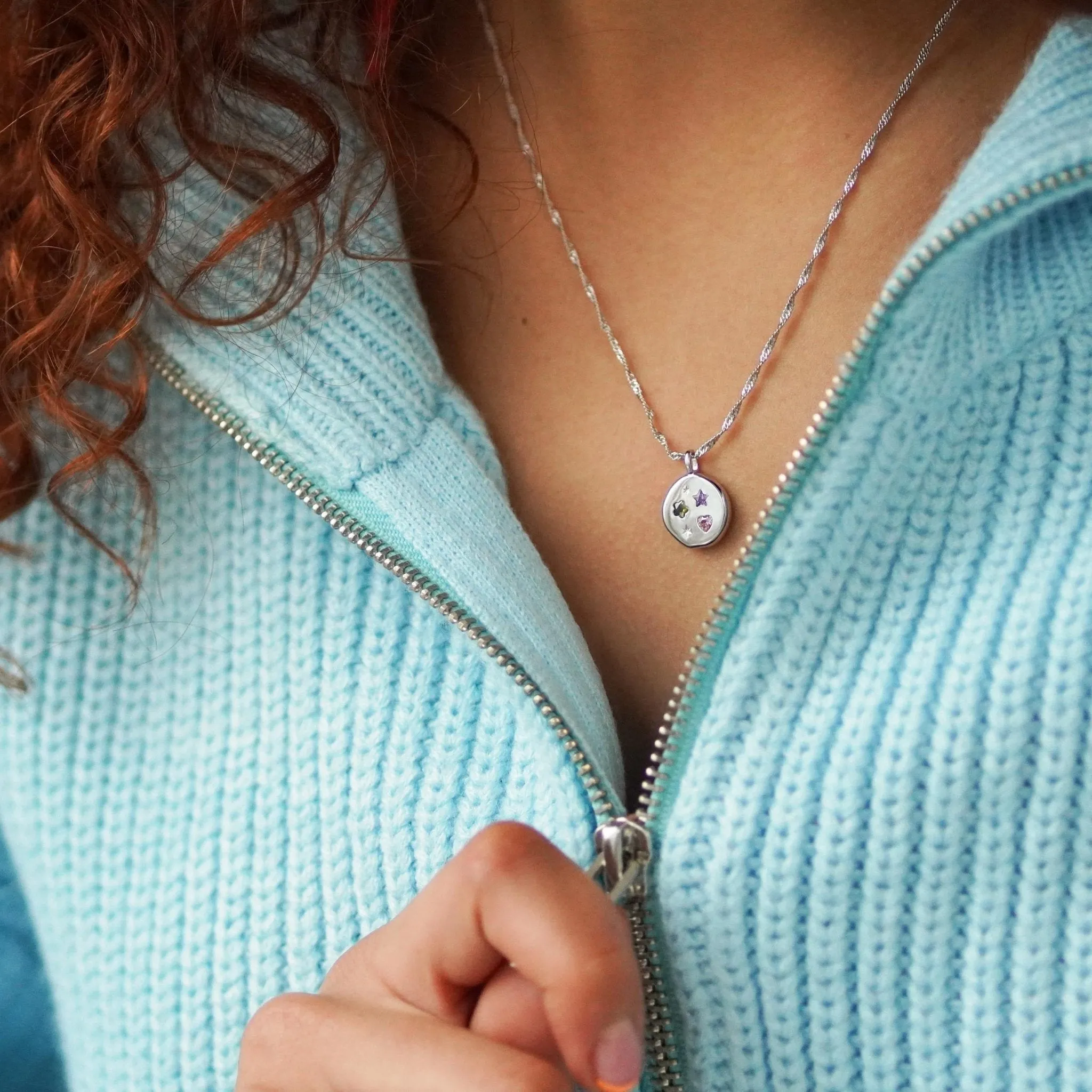 Jewelled Dreams Disc Necklace sold by Cara & The Sky product image thumbnail 2