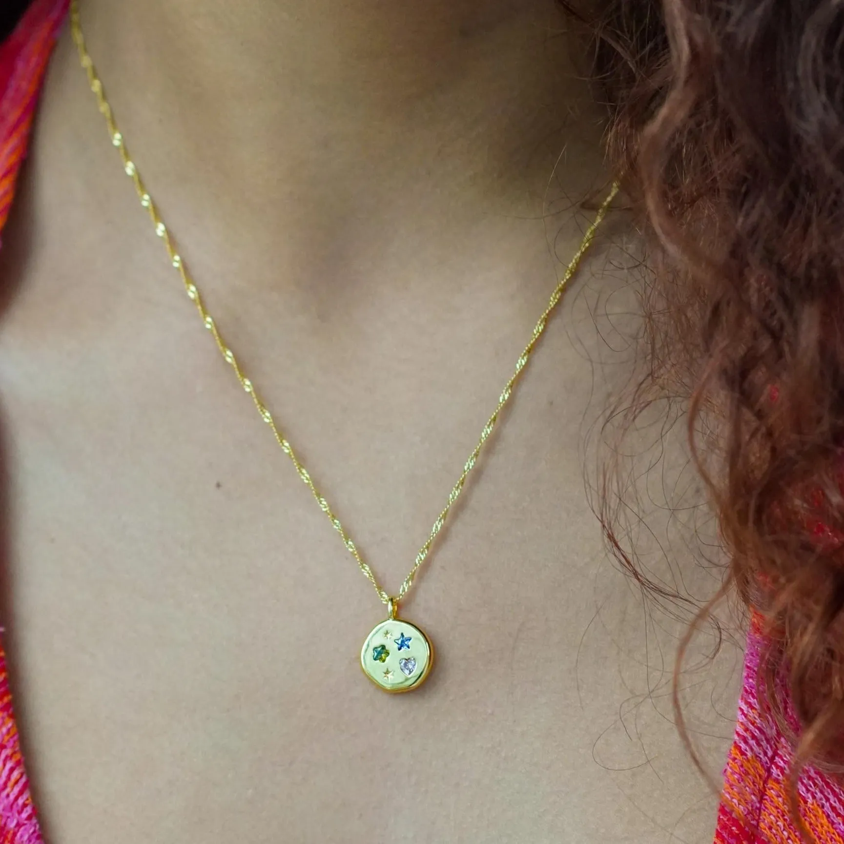 Jewelled Dreams Disc Necklace sold by Cara & The Sky product image thumbnail 3