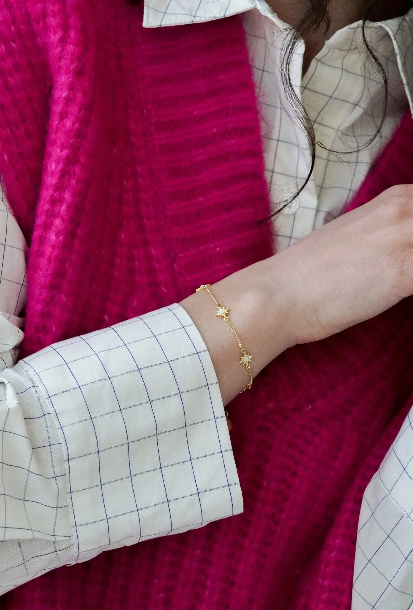 Opal Starburst Charm Bracelet sold by Cara & The Sky product image thumbnail 4