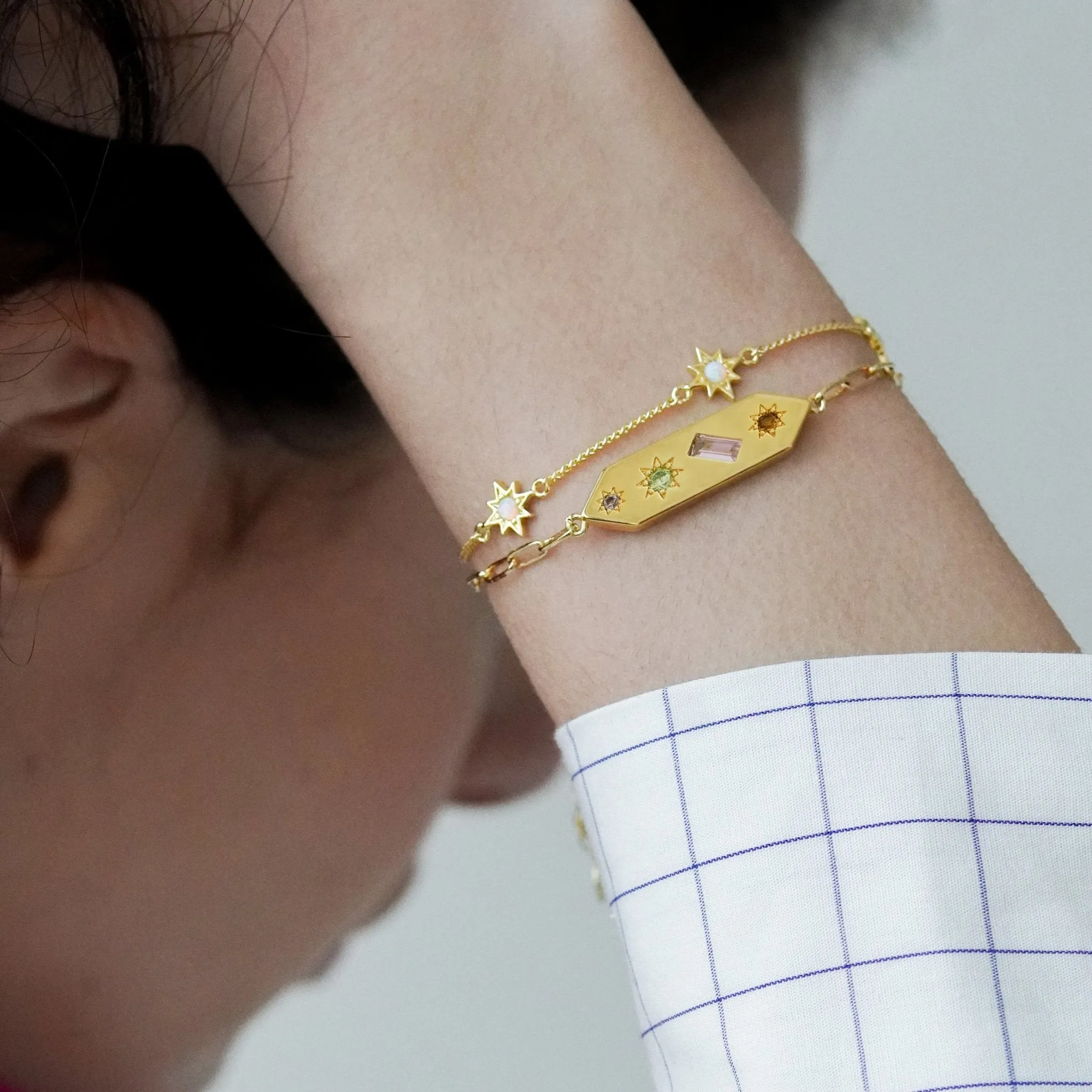 Opal Starburst Charm Bracelet sold by Cara & The Sky product image thumbnail 5