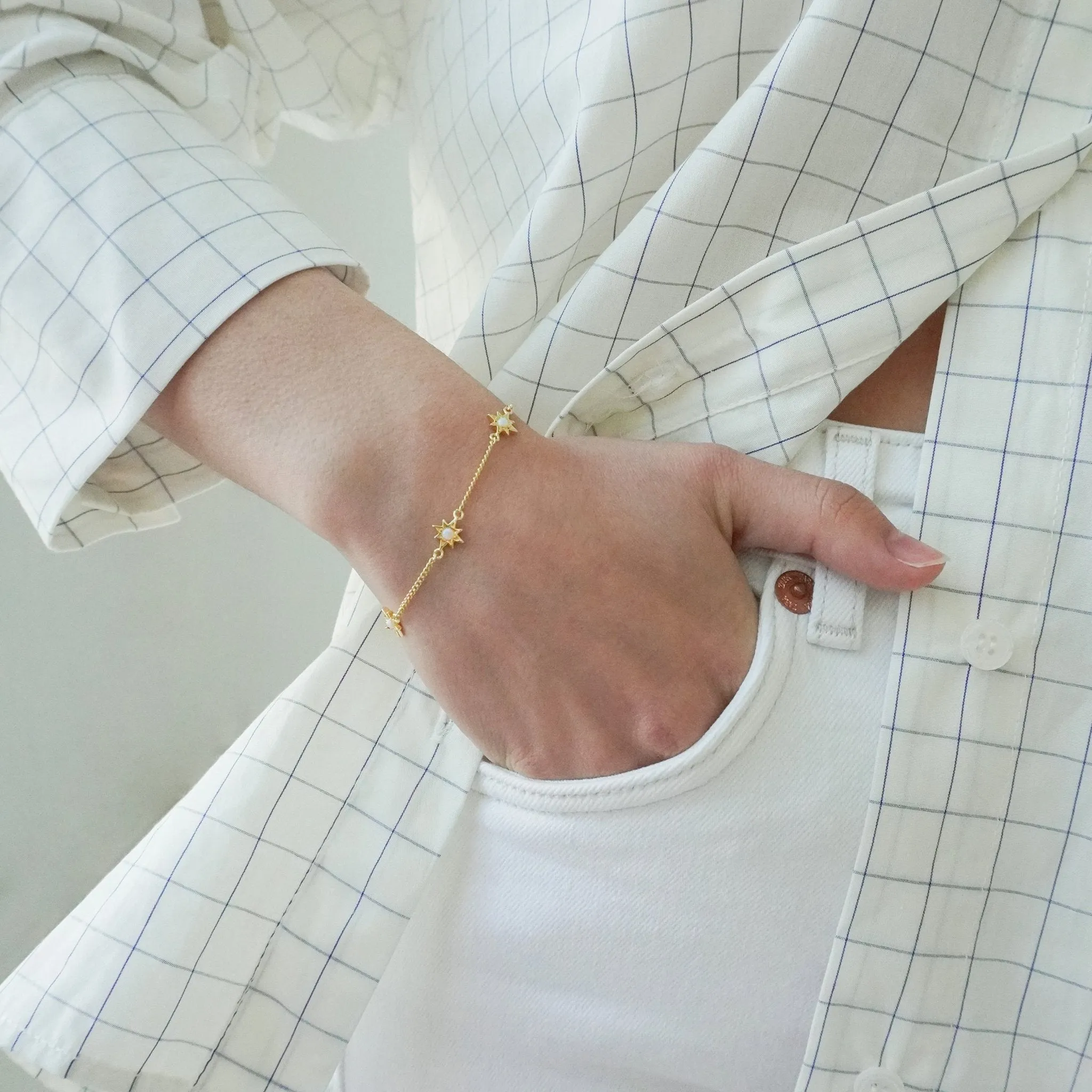 Opal Starburst Charm Bracelet sold by Cara & The Sky product image thumbnail 3