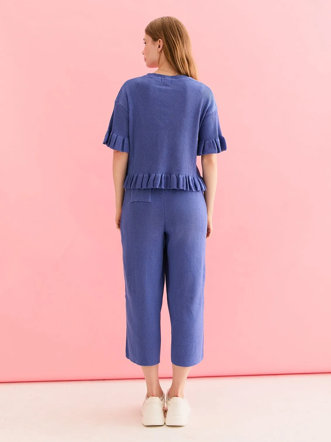Marlow and Martha Knitted Co-Ord Set - Blue sold by Cara & The Sky product image thumbnail 5