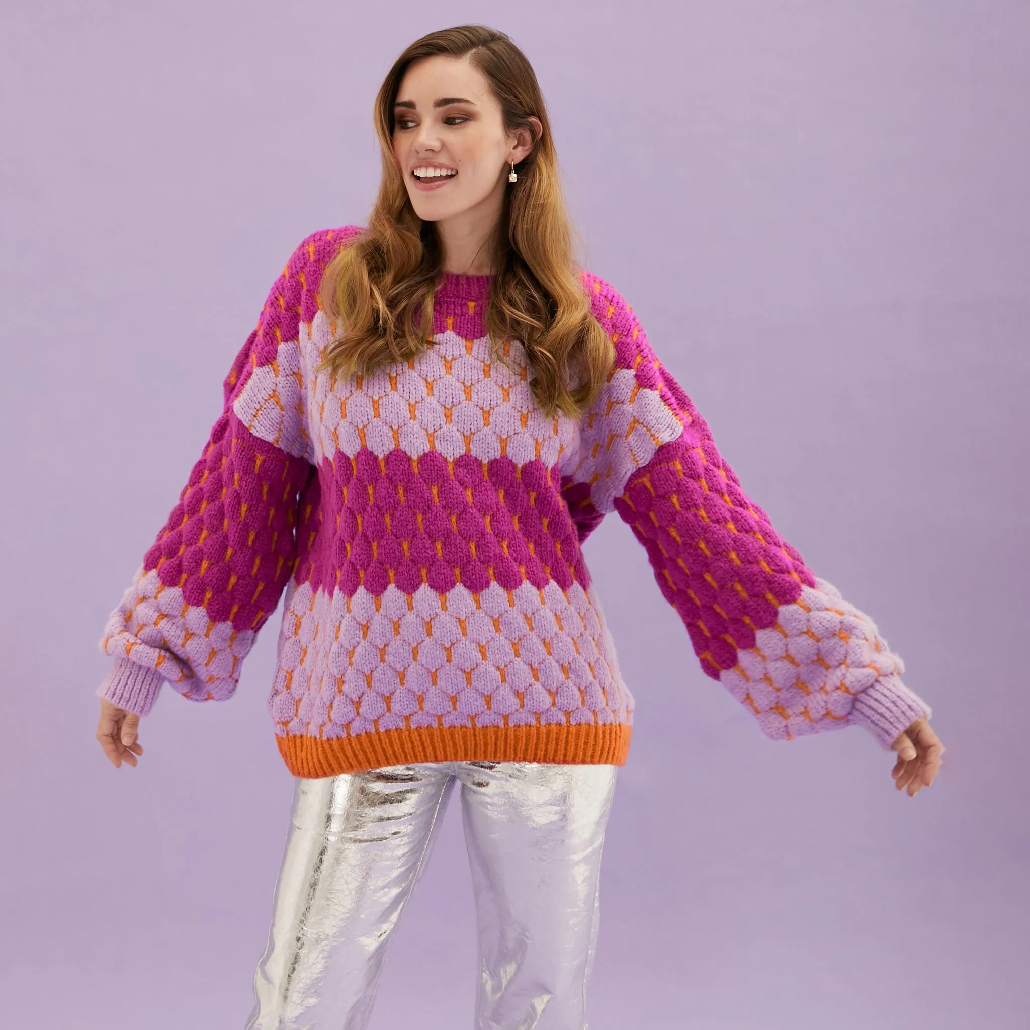 RESALE | Marissa Bubble Stitch Stripe Jumper - Multi sold by Cara & The Sky product image thumbnail 3