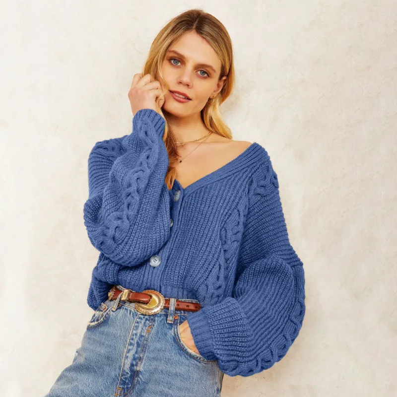 RESALE | Sienna Cable Co-ord Cardigan - Denim sold by Cara & The Sky
