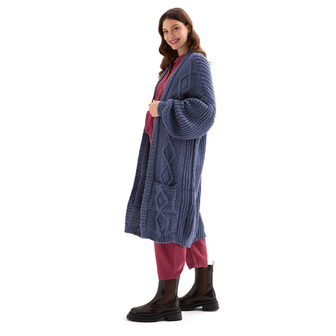 Stevie Maxi Cardigan | Denim Blue sold by Cara & The Sky product image thumbnail 2