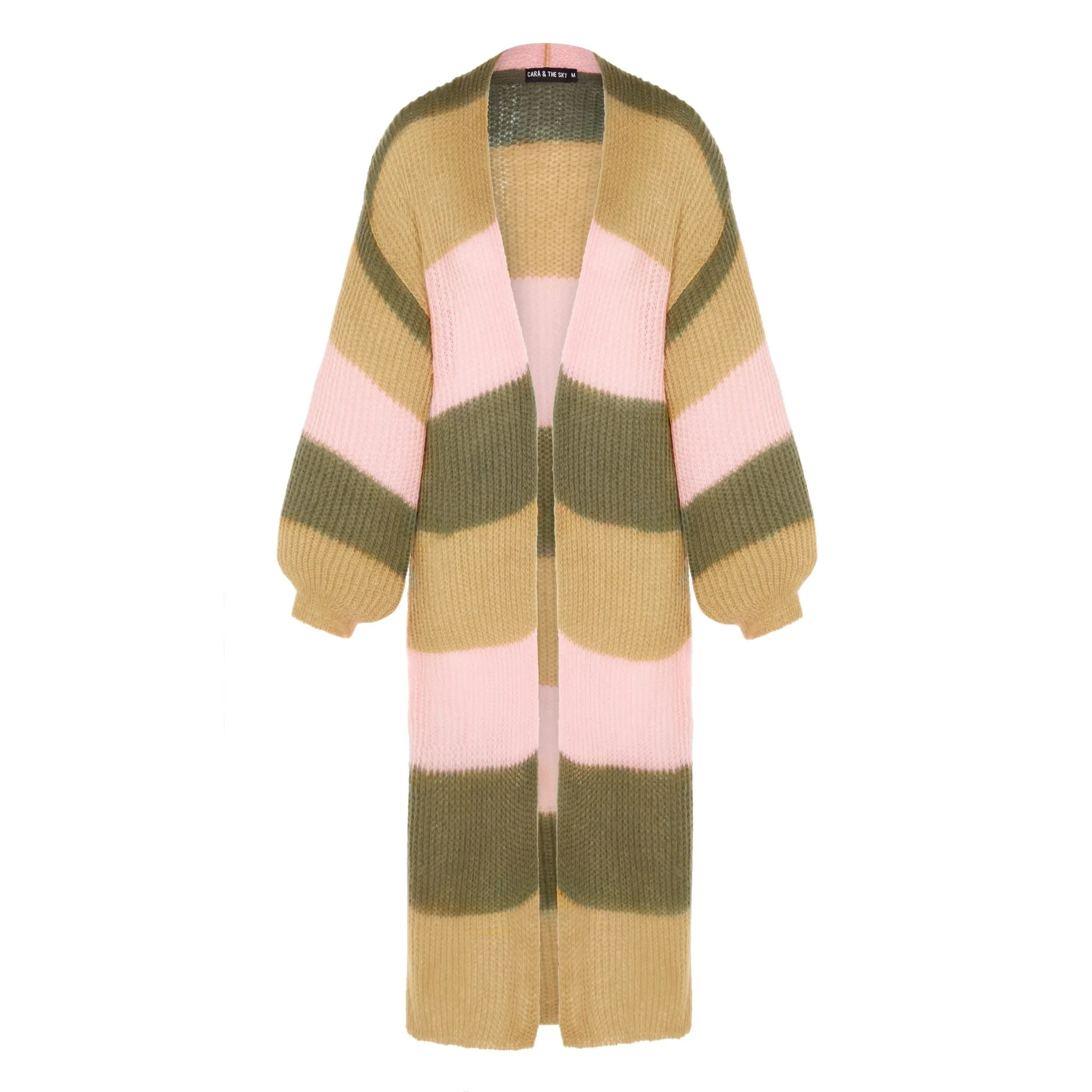 Ricci Lightweight Maxi Stripe Cardigan - Camel sold by Cara & The Sky product image thumbnail 2