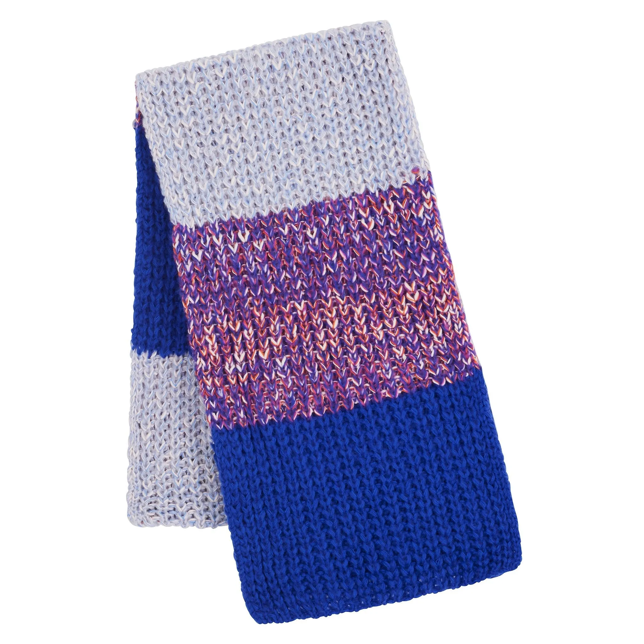 Leia Stripe Oversized chunky Knitted Scarf - Cobalt Blue sold by Cara & The Sky product image thumbnail 2