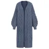 Alex Cable Balloon Sleeve Maxi Cardigan - Denim sold by Cara & The Sky
