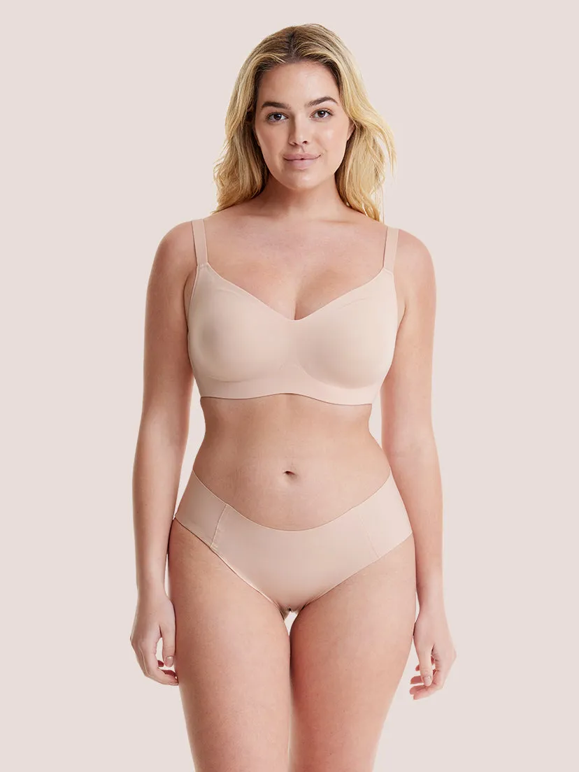 Born For Her 2.0 Basic Buttery Smooth Lightly Lined Wireless Bra sold by Comfelie
