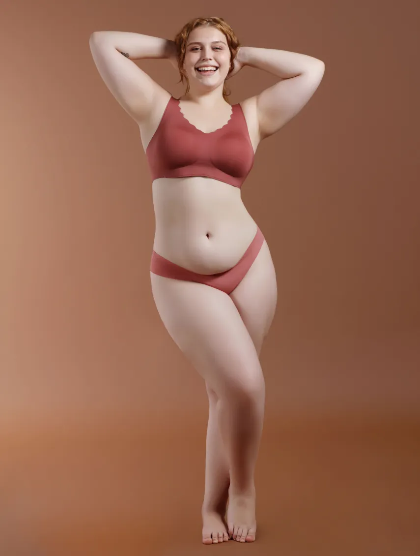 Airlite Breathable Seamless Bra with Scallop Edges sold by Comfelie product image thumbnail 5