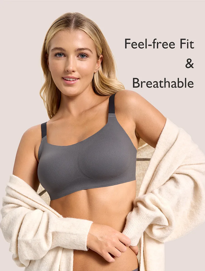 Airlite Vertical Stripe Bra with Breathable Colored Straps sold by Comfelie product image thumbnail 5