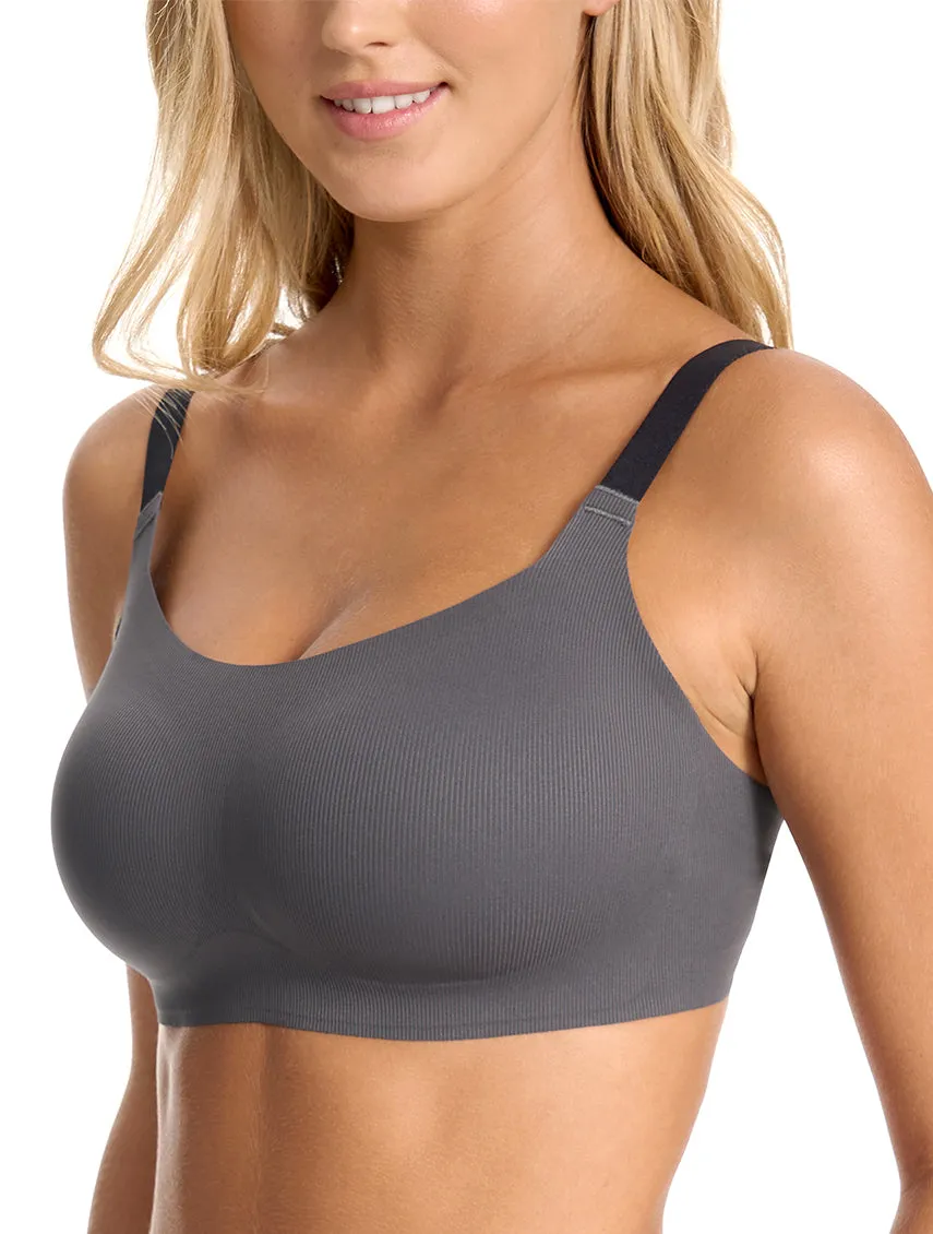 Airlite Vertical Stripe Bra with Breathable Colored Straps sold by Comfelie product image thumbnail 3