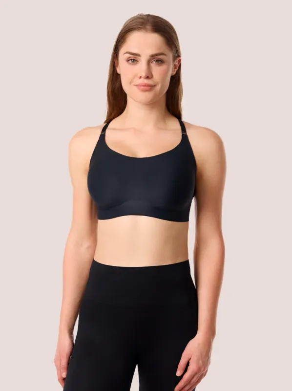 Aero Poise Contrast Color Cross Back Sports Bra sold by Comfelie