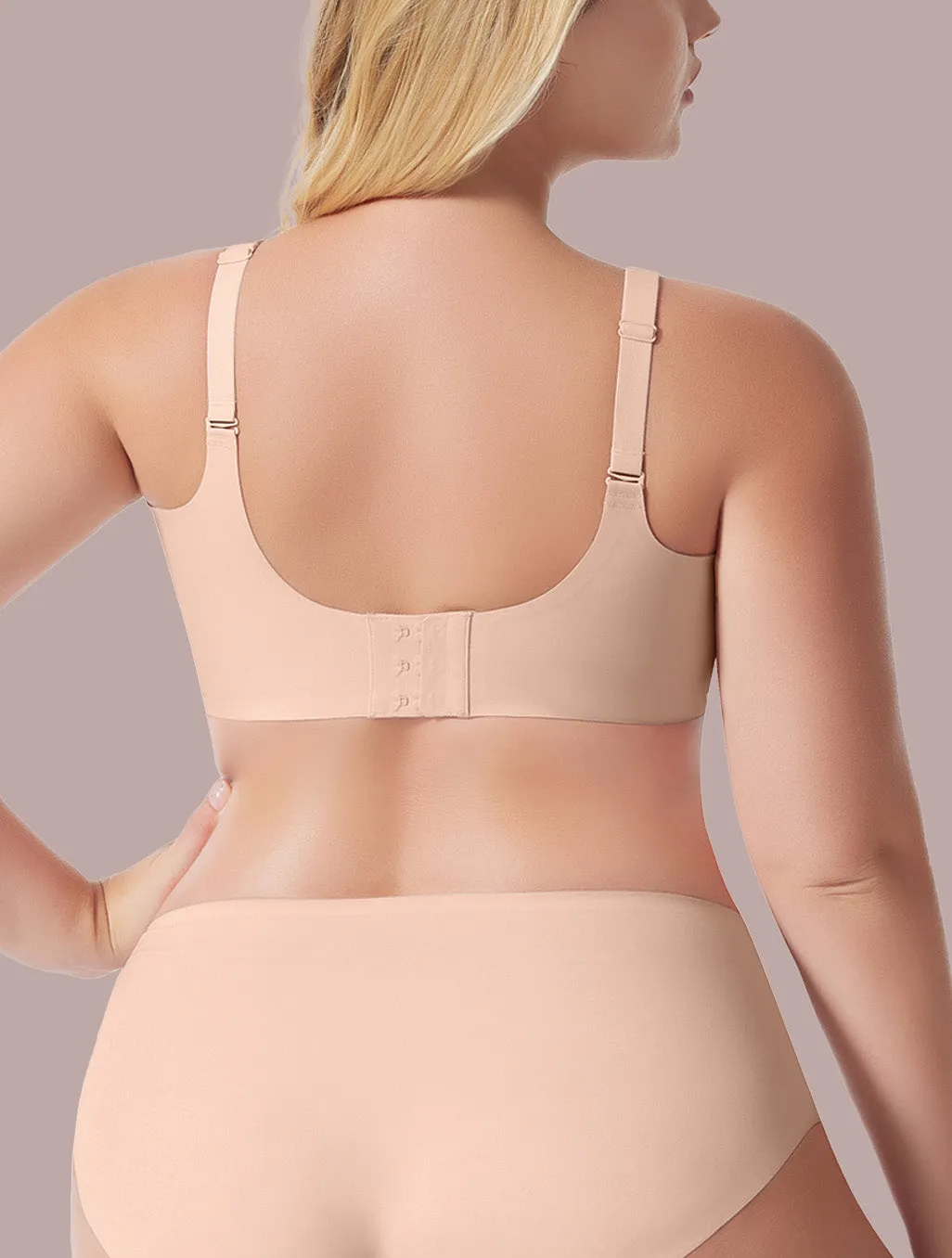 Seamless Soft V-Neck Wireless Bra sold by Comfelie product image thumbnail 3