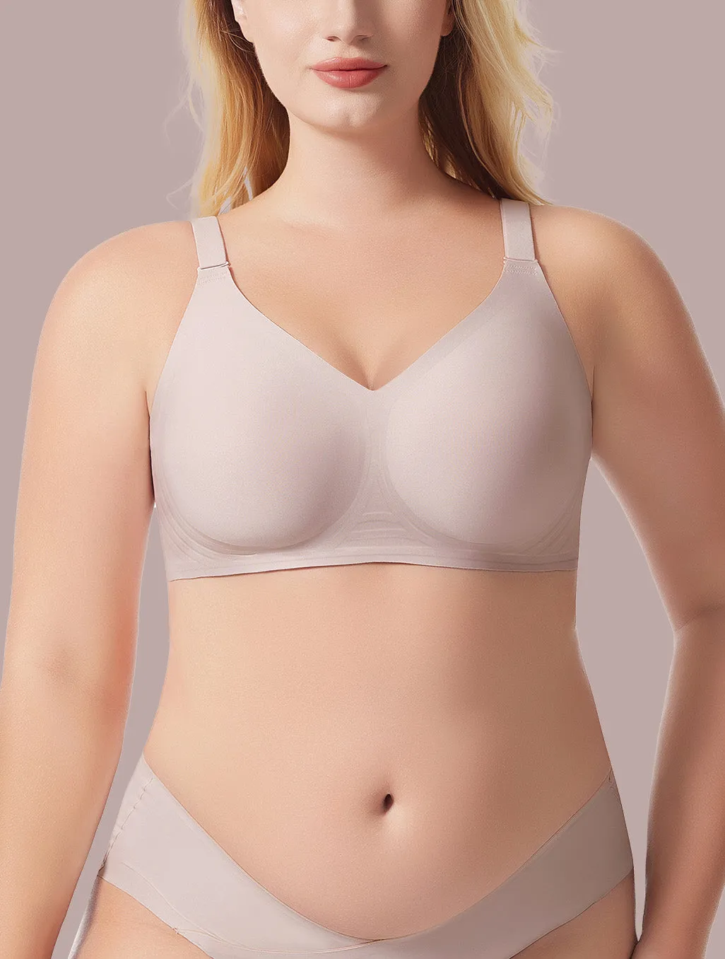 Seamless Soft V-Neck Wireless Bra sold by Comfelie product image thumbnail 5