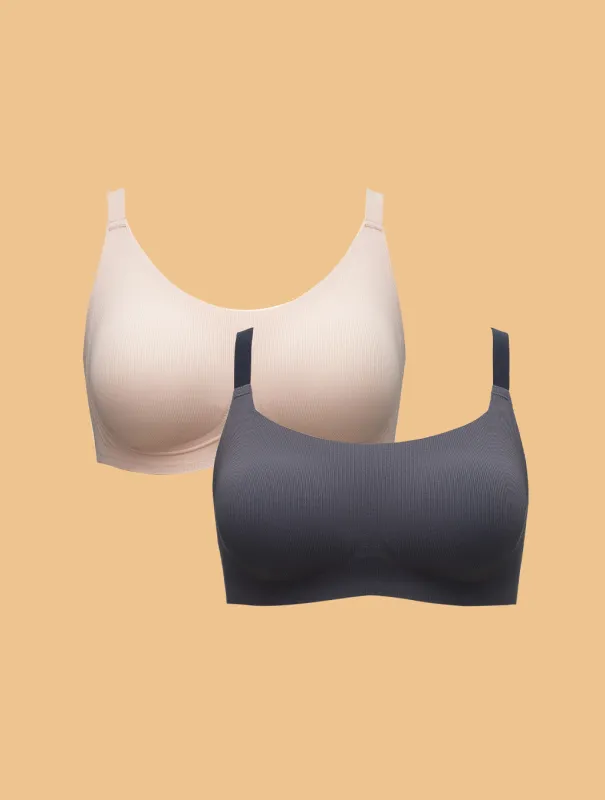 Airlite Breathable Wireless Bra with Vertical Stripes(2 Pack) sold by Comfelie