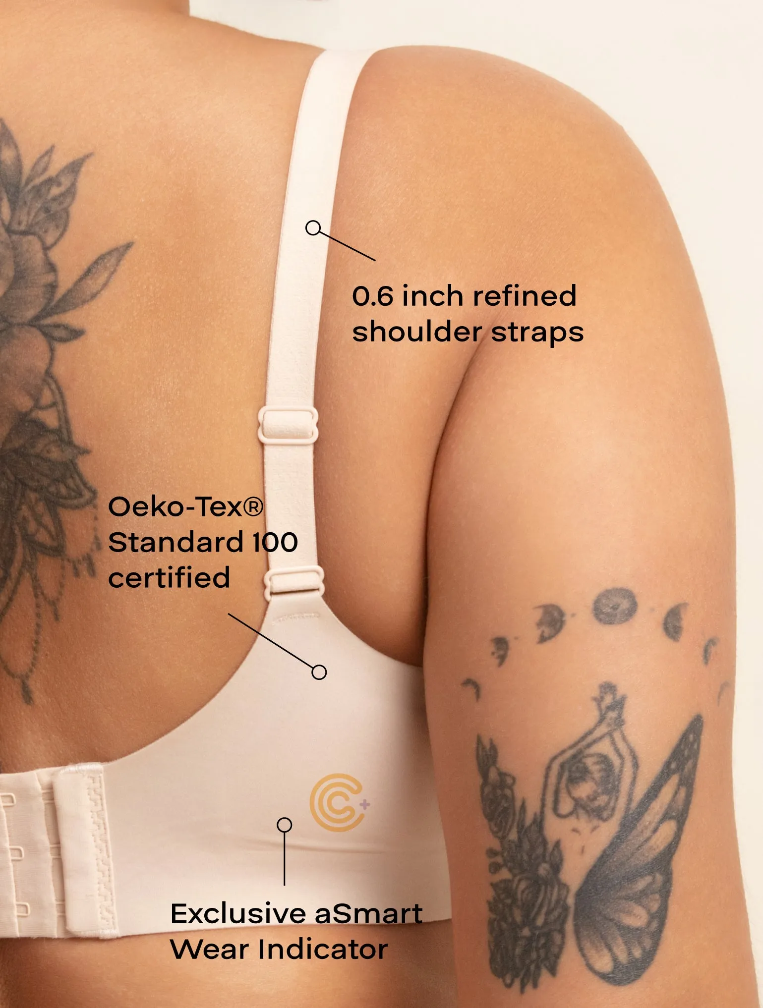 Nano Soft VIVA V Neck Smart Seamless Bra sold by Comfelie product image thumbnail 4