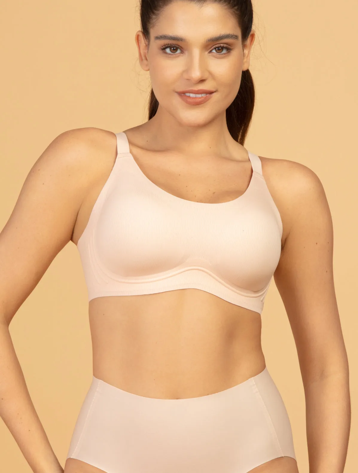 Airlite Wireless Breathable Bra with Vertical Stripes sold by Comfelie product image thumbnail 2