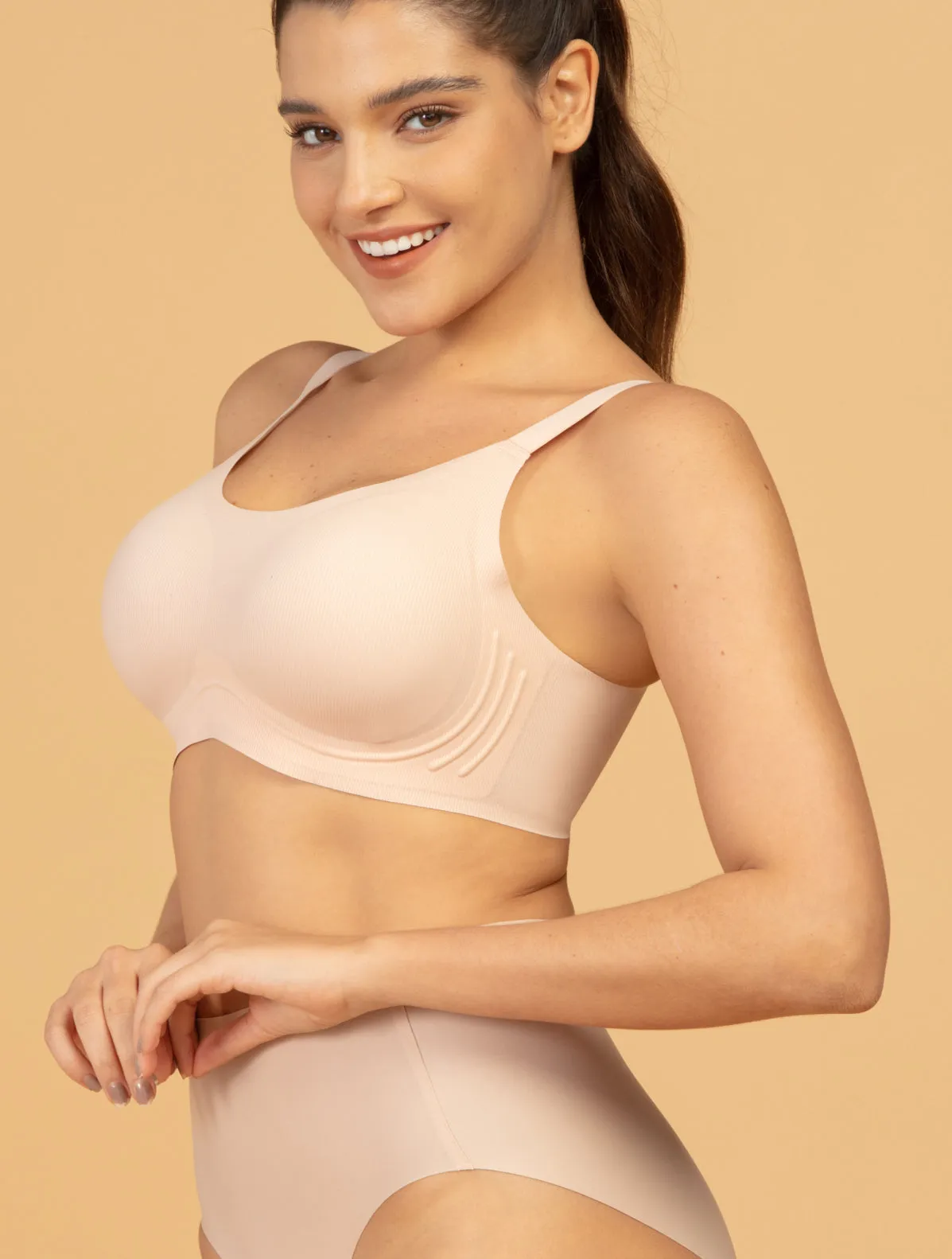 Airlite Wireless Breathable Bra with Vertical Stripes sold by Comfelie product image thumbnail 3
