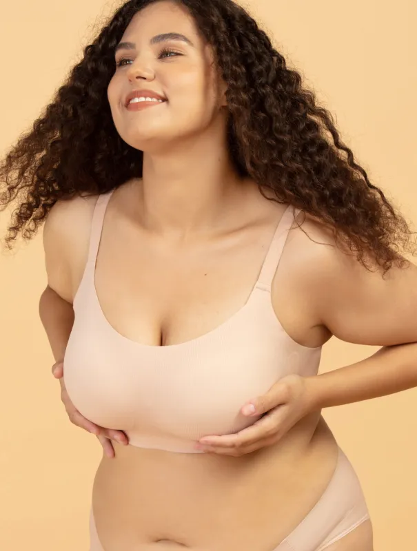 Airlite Breathable Strap Bra Colored with Vertical Stripes sold by Comfelie